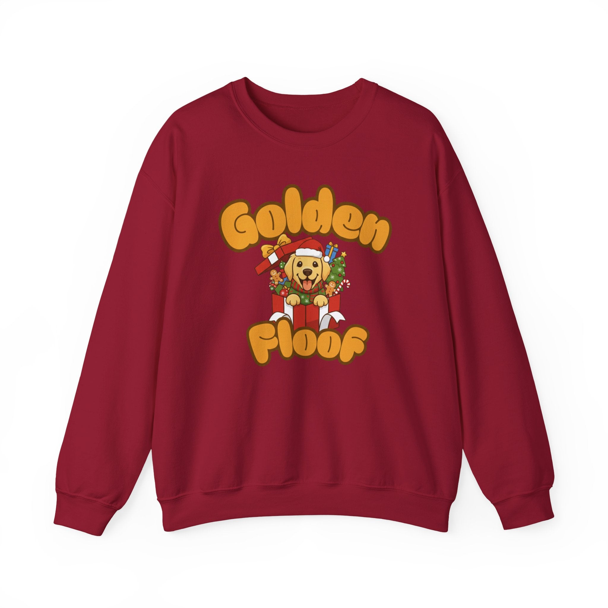 Golden Floof™ Christmas Presents Sweatshirt – Cute Holiday Golden Retriever Crewneck