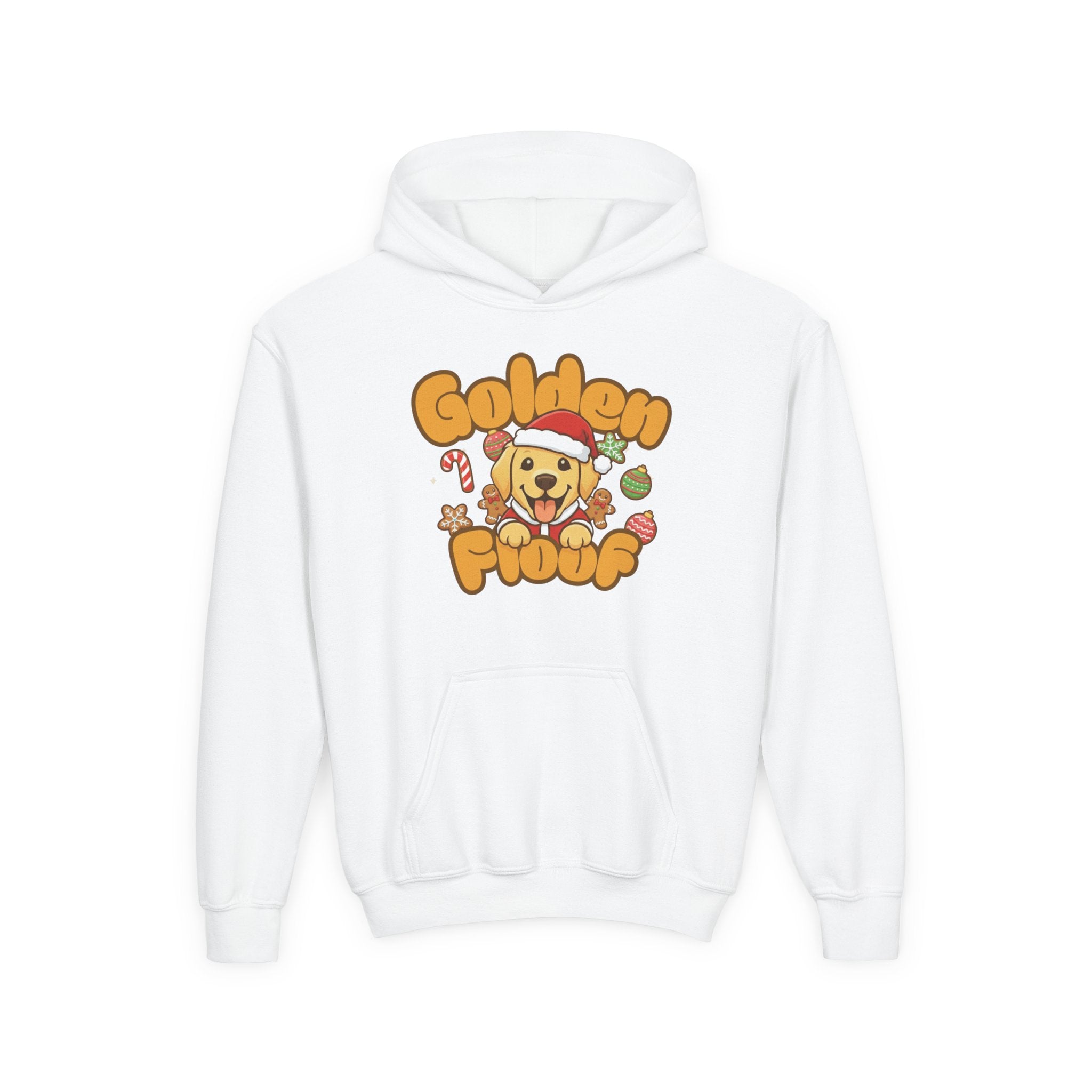 Golden Floof™ Kids Christmas Hoodie – Cute Holiday Santa Golden Retriever Hoodie for Children