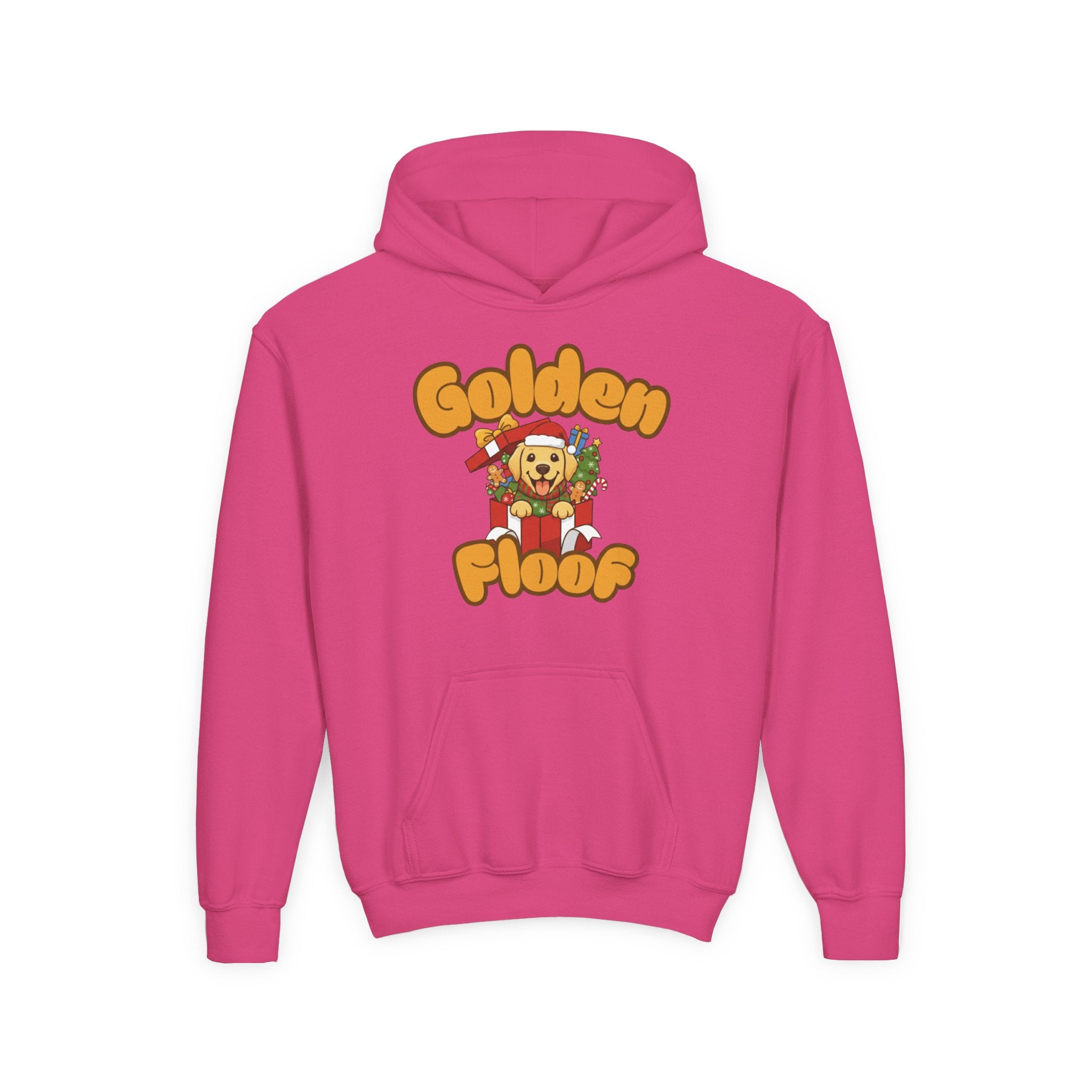 Golden Floof™ Kids Christmas Presents Hoodie – Cute Holiday Golden Retriever Hoodie for Children