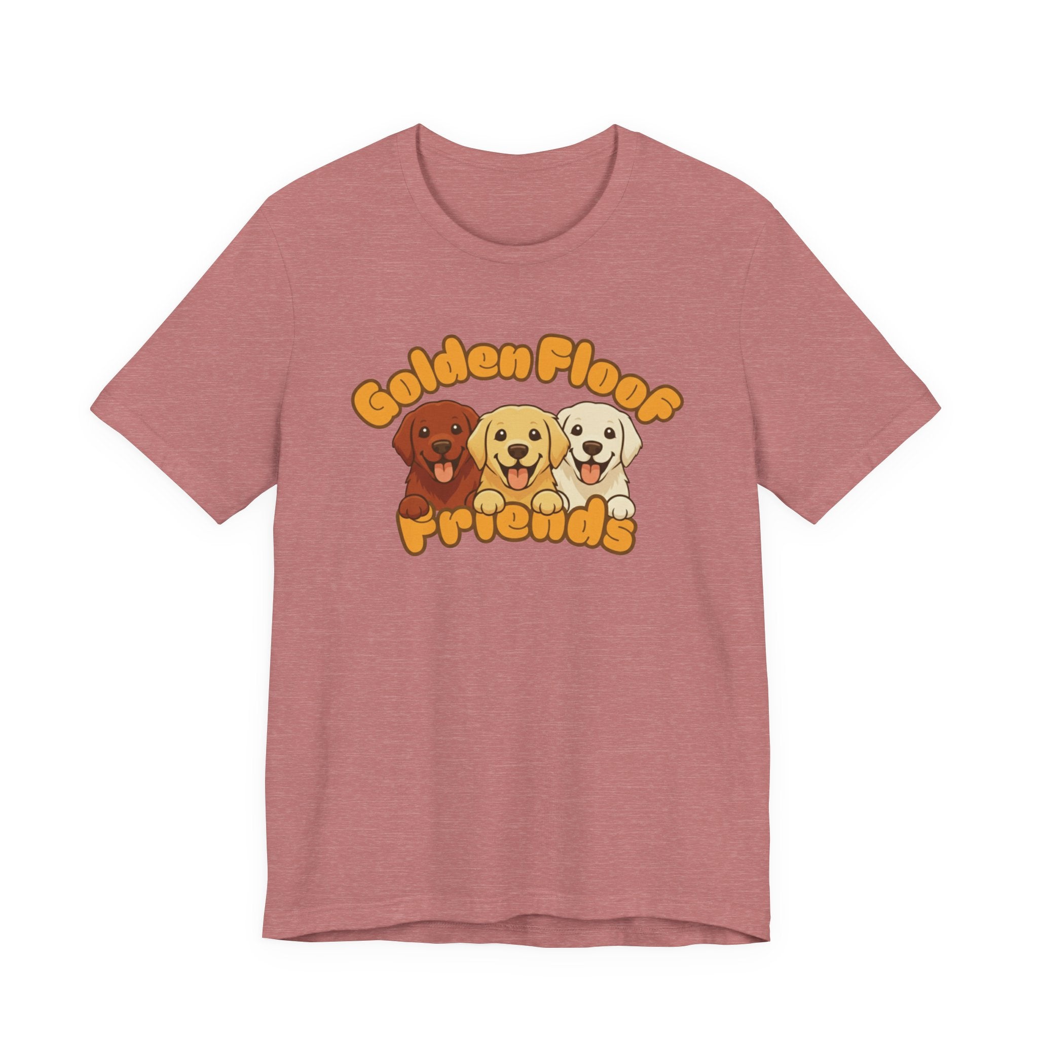 Golden Floof™ Friends T-Shirt – Cute Golden Retriever Trio Tee for Dog Lovers