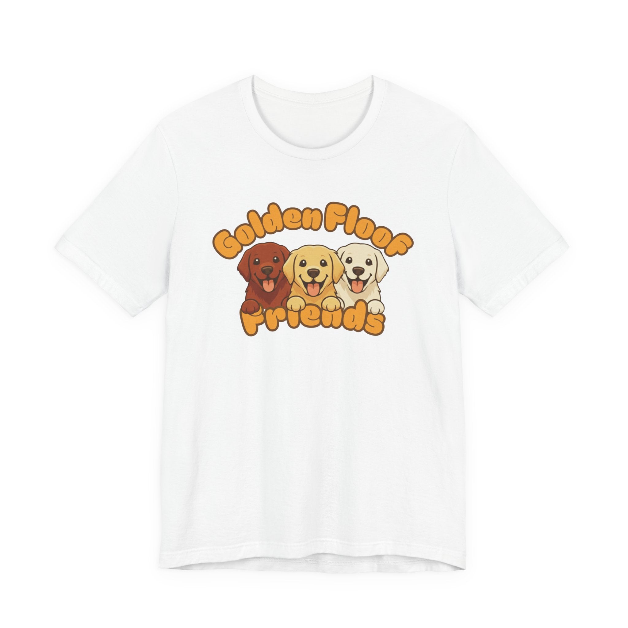 Golden Floof™ Friends T-Shirt – Cute Golden Retriever Trio Tee for Dog Lovers