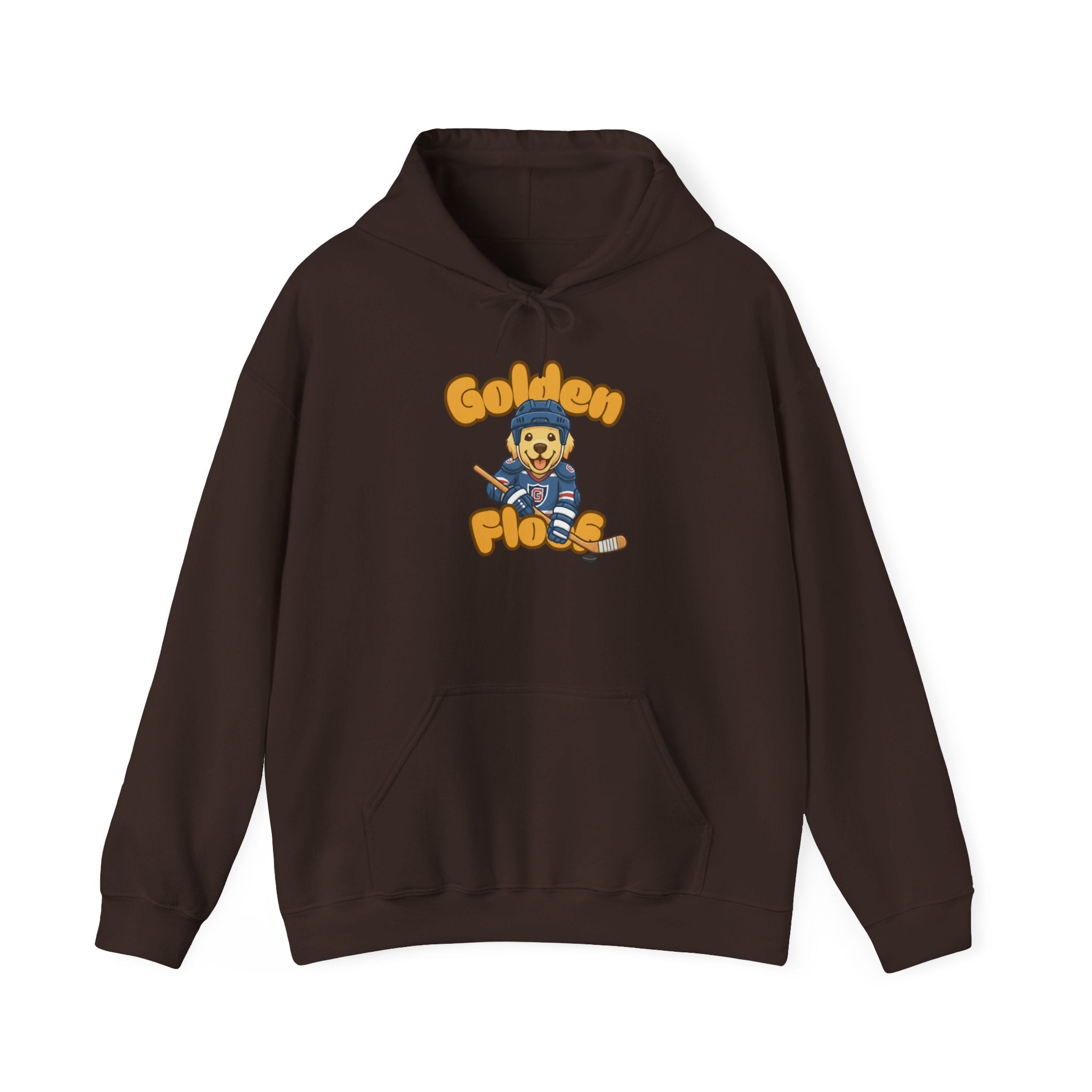 Golden Floof Hockey Pup Unisex Hoodie – Cozy Sports-Inspired Sweatshirt for Dog Lovers