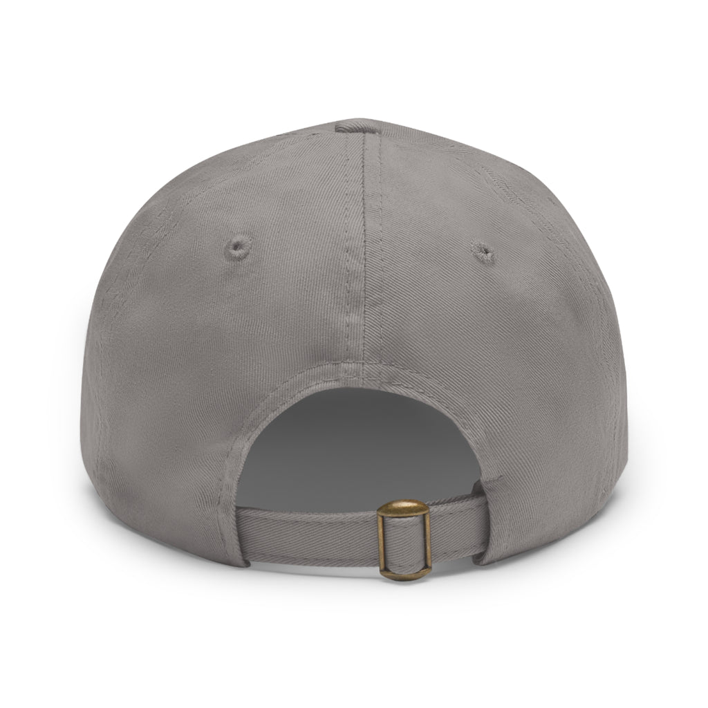 Golden Floof™ Leather Patch Dad Hat – Golden Retriever Logo Baseball Cap