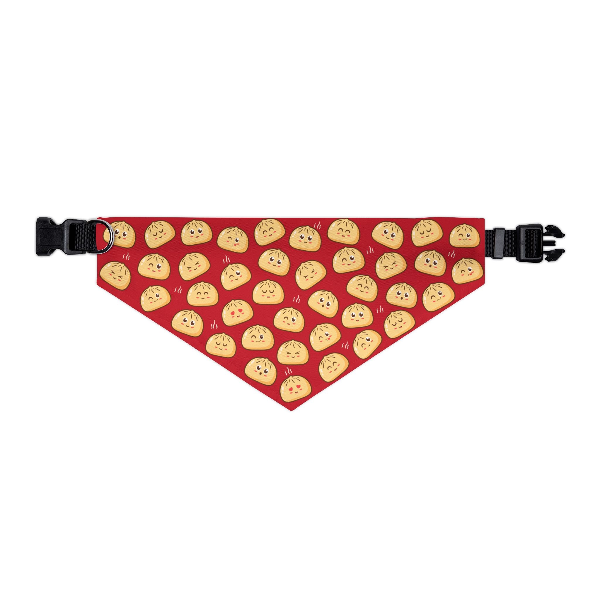 Cute Baozi Red Dog Bandana Collar