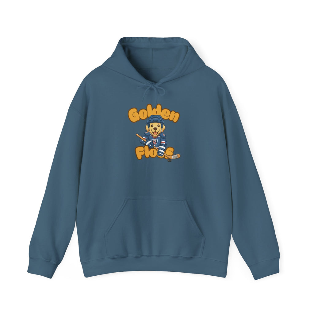 Golden Floof Hockey Pup Unisex Hoodie – Cozy Sports-Inspired Sweatshirt for Dog Lovers