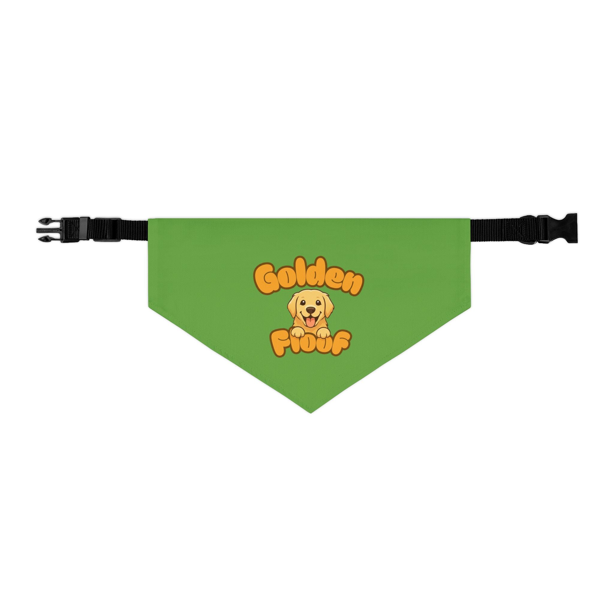 Golden Floof™ Dog Bandana Collar – Adjustable Pet Bandana with Cute Golden Retriever Logo