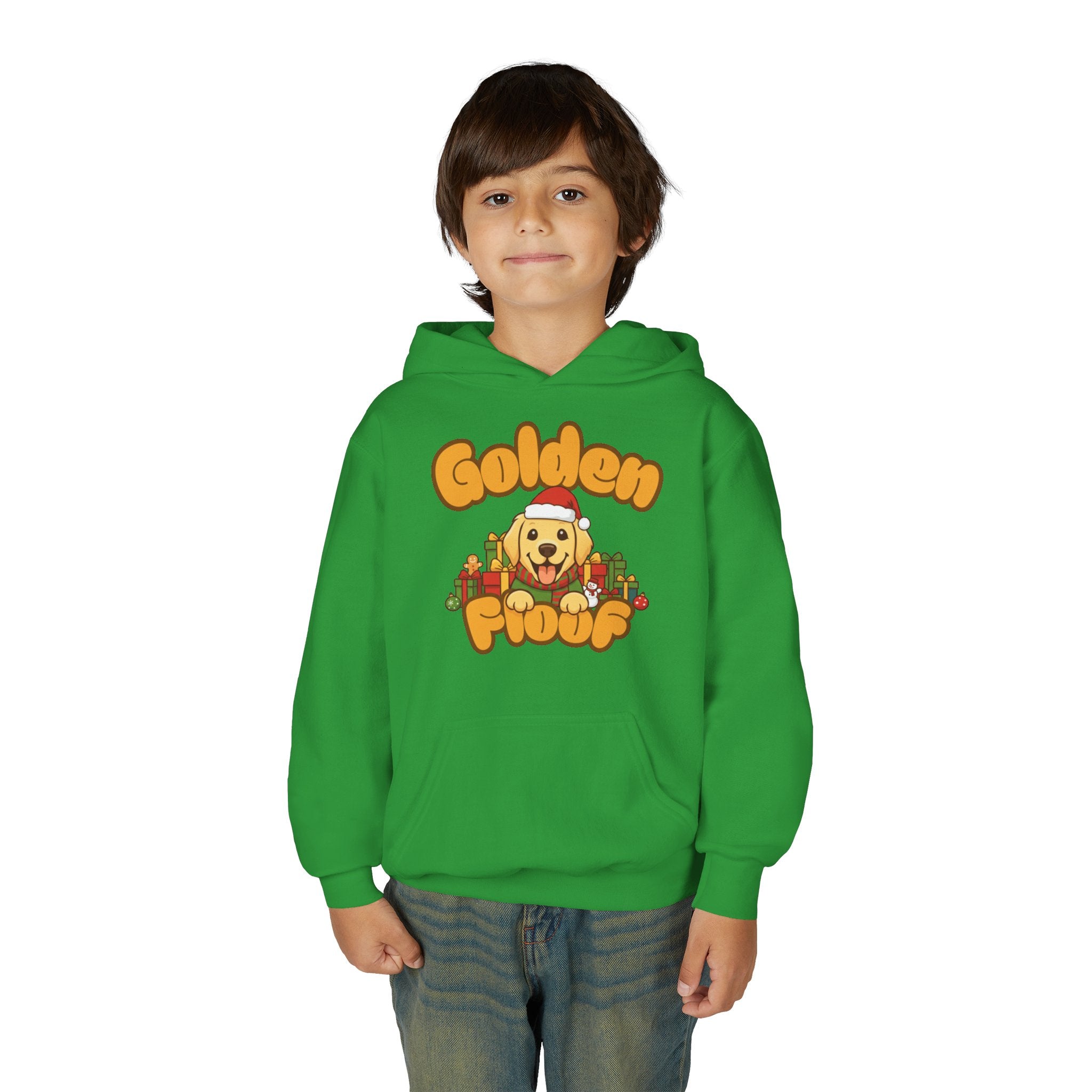 Golden Floof™ Kids Christmas Hoodie – Cute Holiday Golden Retriever Hoodie for Children