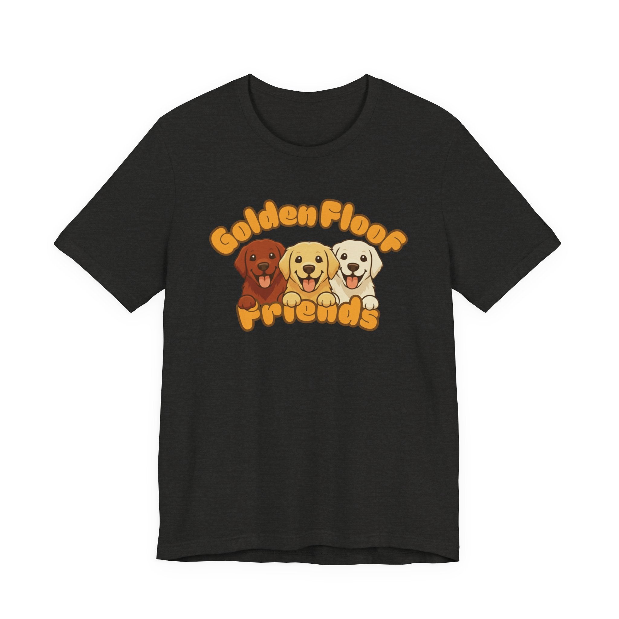 Golden Floof™ Friends T-Shirt – Cute Golden Retriever Trio Tee for Dog Lovers