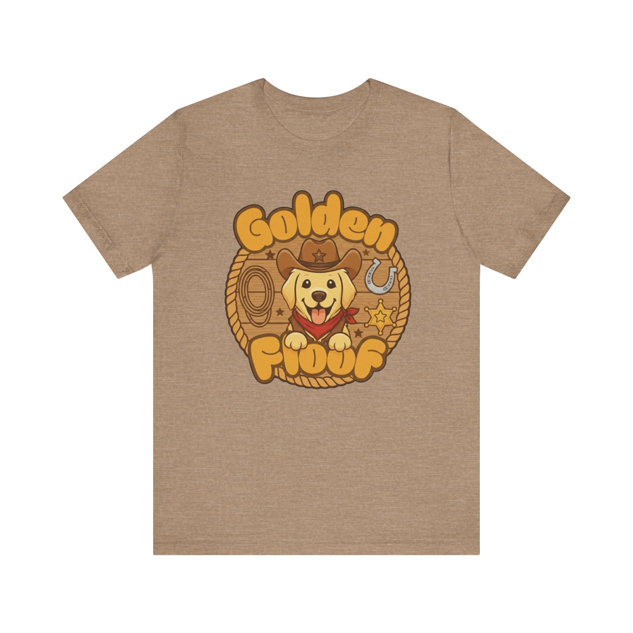 Golden Floof Cowboy Pup Unisex T-Shirt – Western Dog Lover Graphic Shirt