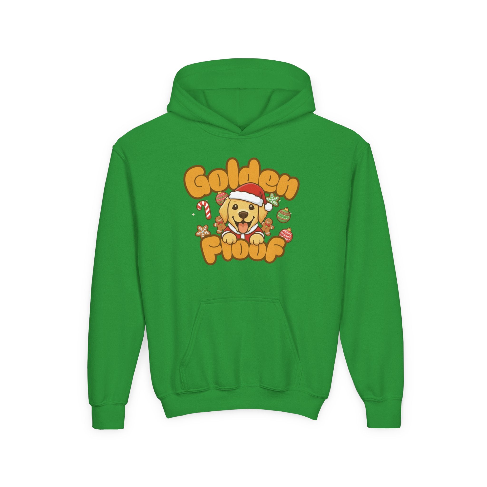 Golden Floof™ Kids Christmas Hoodie – Cute Holiday Santa Golden Retriever Hoodie for Children