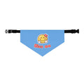 Kiss Me Valentine Dog Bandana Collar – Adjustable Light Blue Heart Smiley Pet Bandana