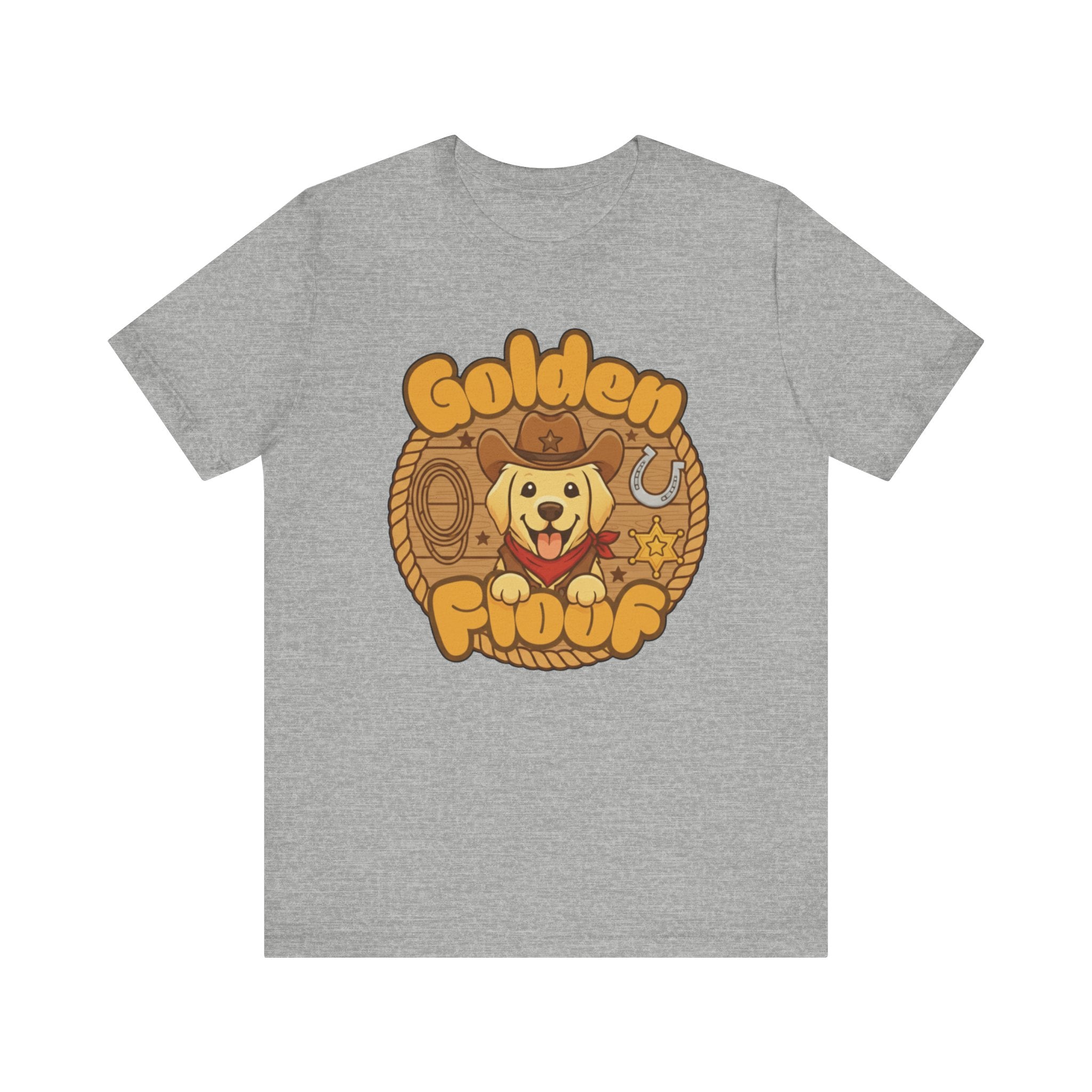 Golden Floof Cowboy Pup Unisex T-Shirt – Western Dog Lover Graphic Shirt
