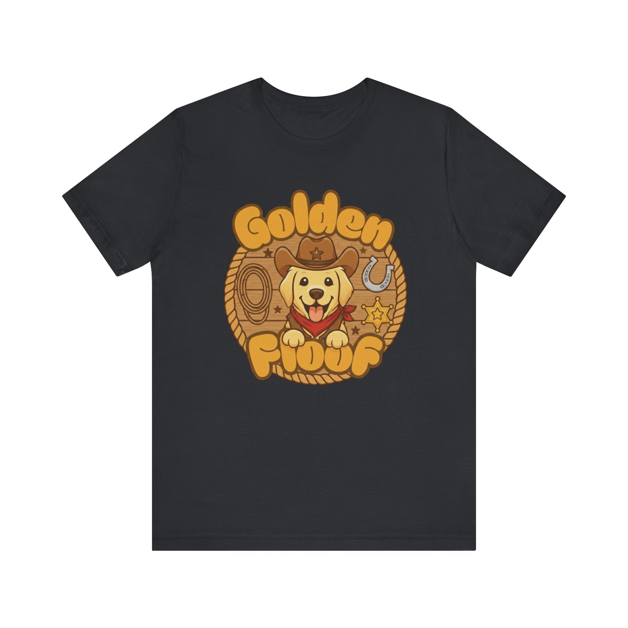 Golden Floof Cowboy Pup Unisex T-Shirt – Western Dog Lover Graphic Shirt