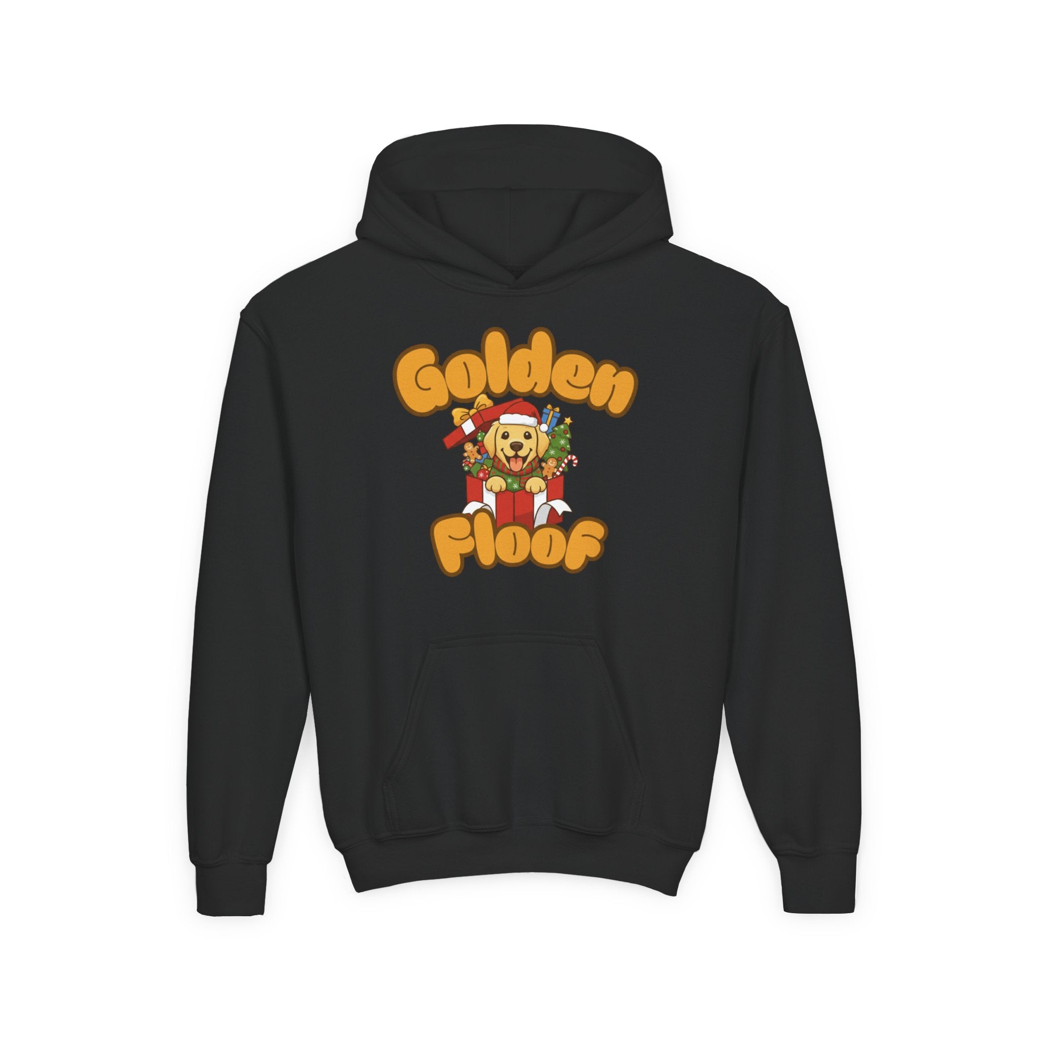 Golden Floof™ Kids Christmas Presents Hoodie – Cute Holiday Golden Retriever Hoodie for Children