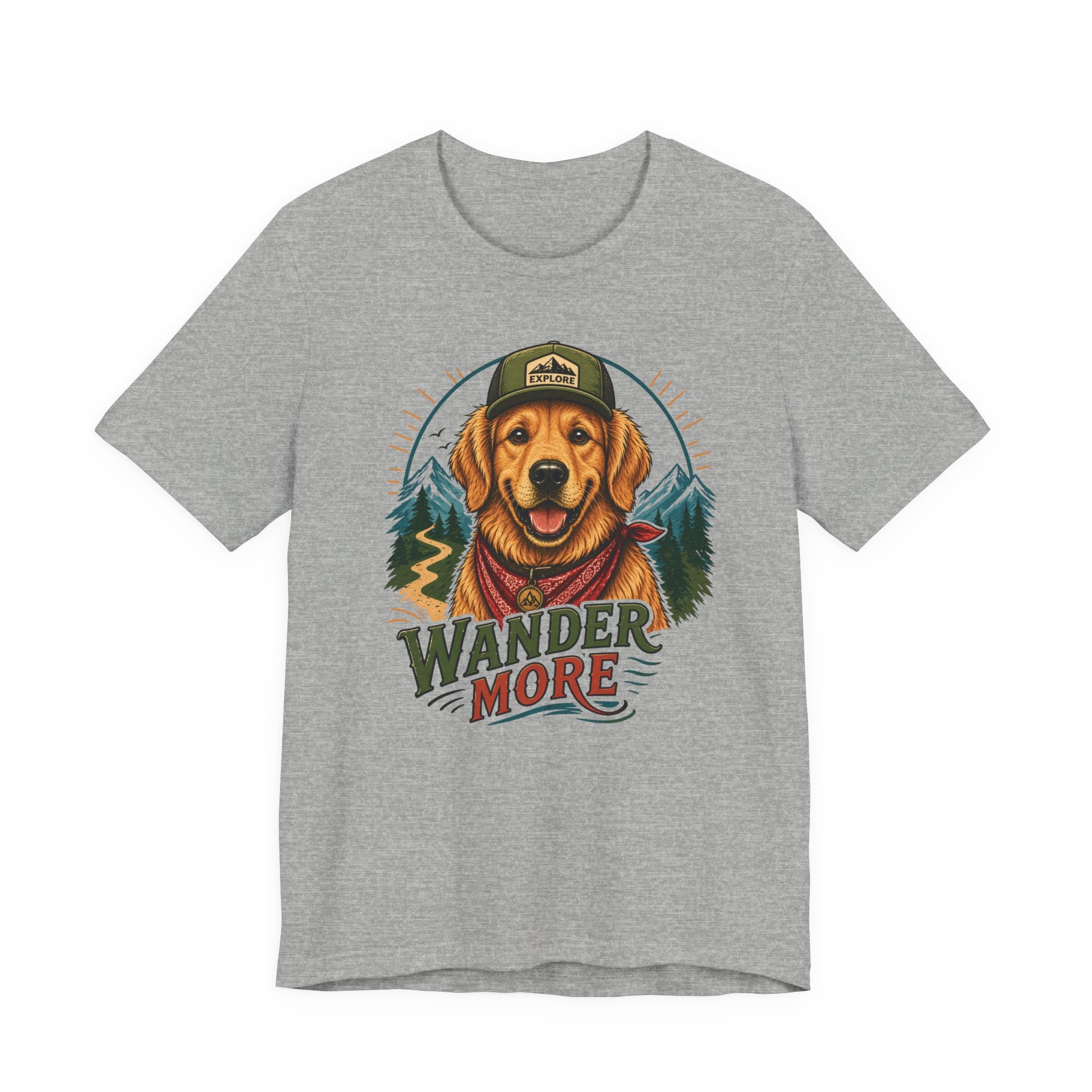 Wander More Golden Retriever T-Shirt
