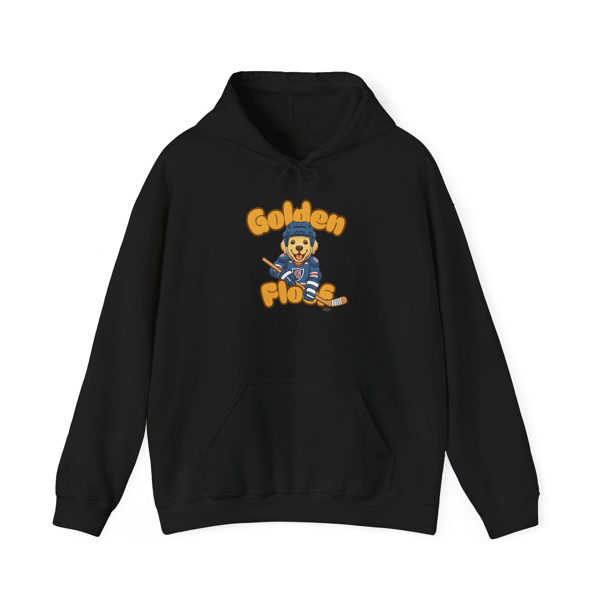 Golden Floof Hockey Pup Unisex Hoodie – Cozy Sports-Inspired Sweatshirt for Dog Lovers