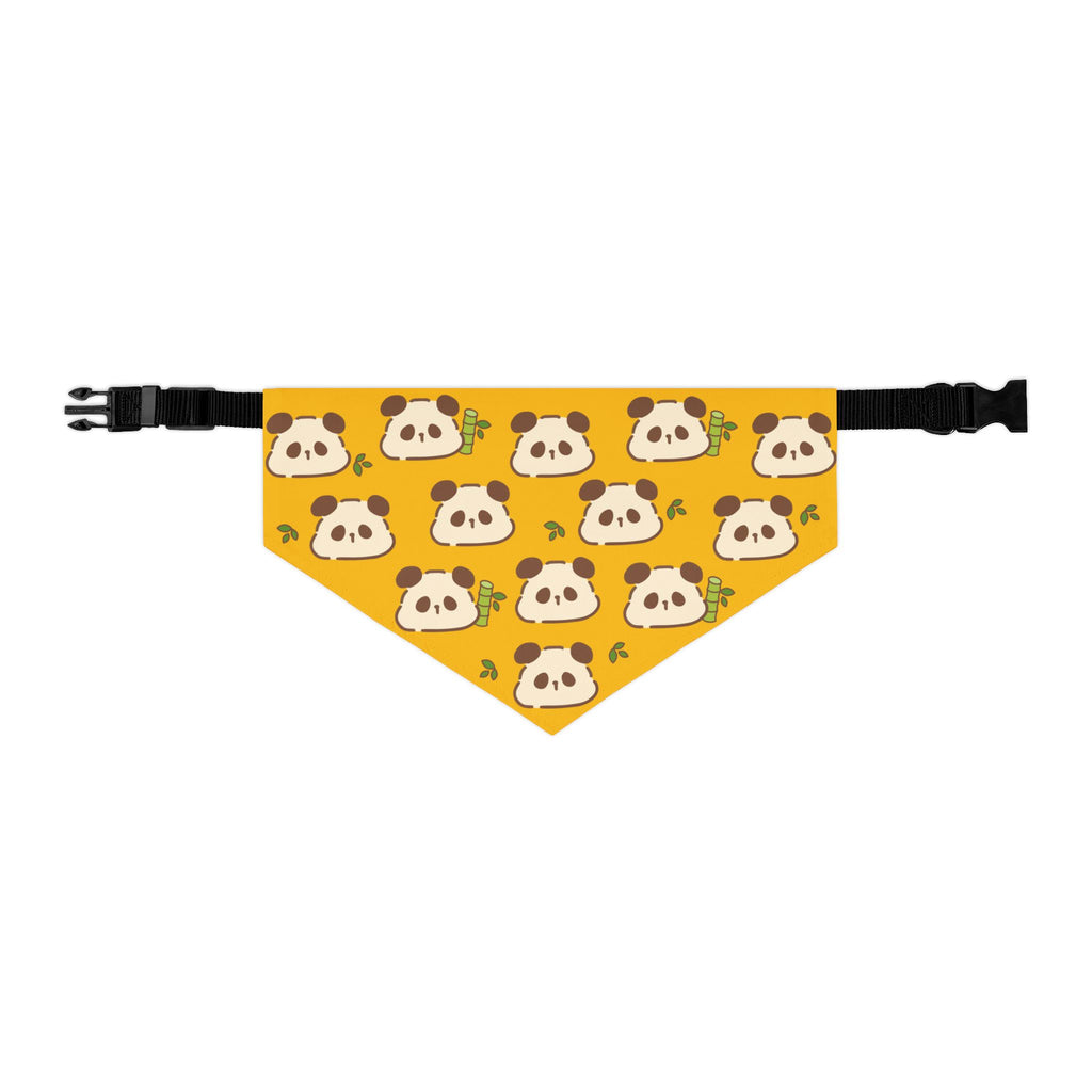 Cute Panda Yellow Dog Collar Bandanna
