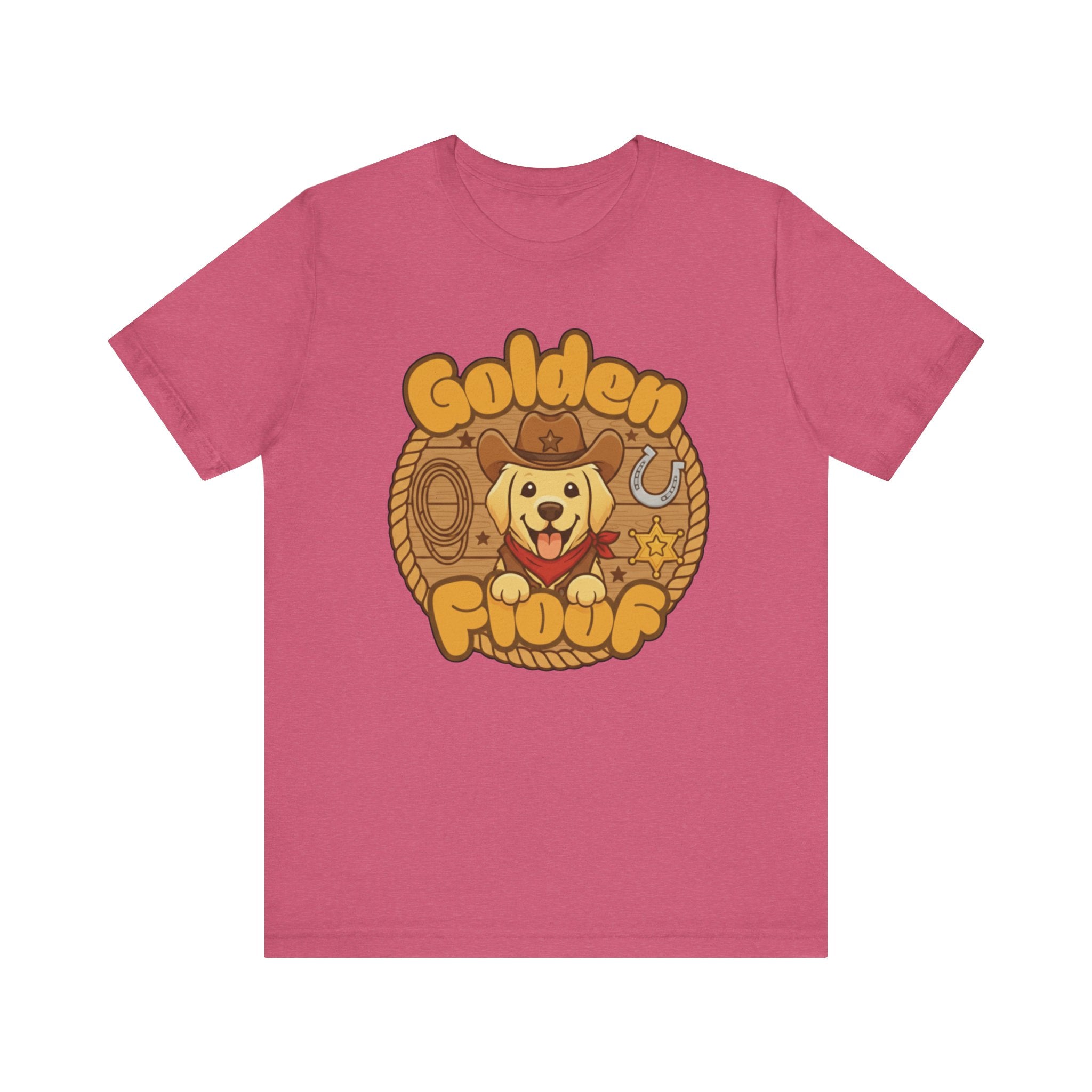 Golden Floof Cowboy Pup Unisex T-Shirt – Western Dog Lover Graphic Shirt