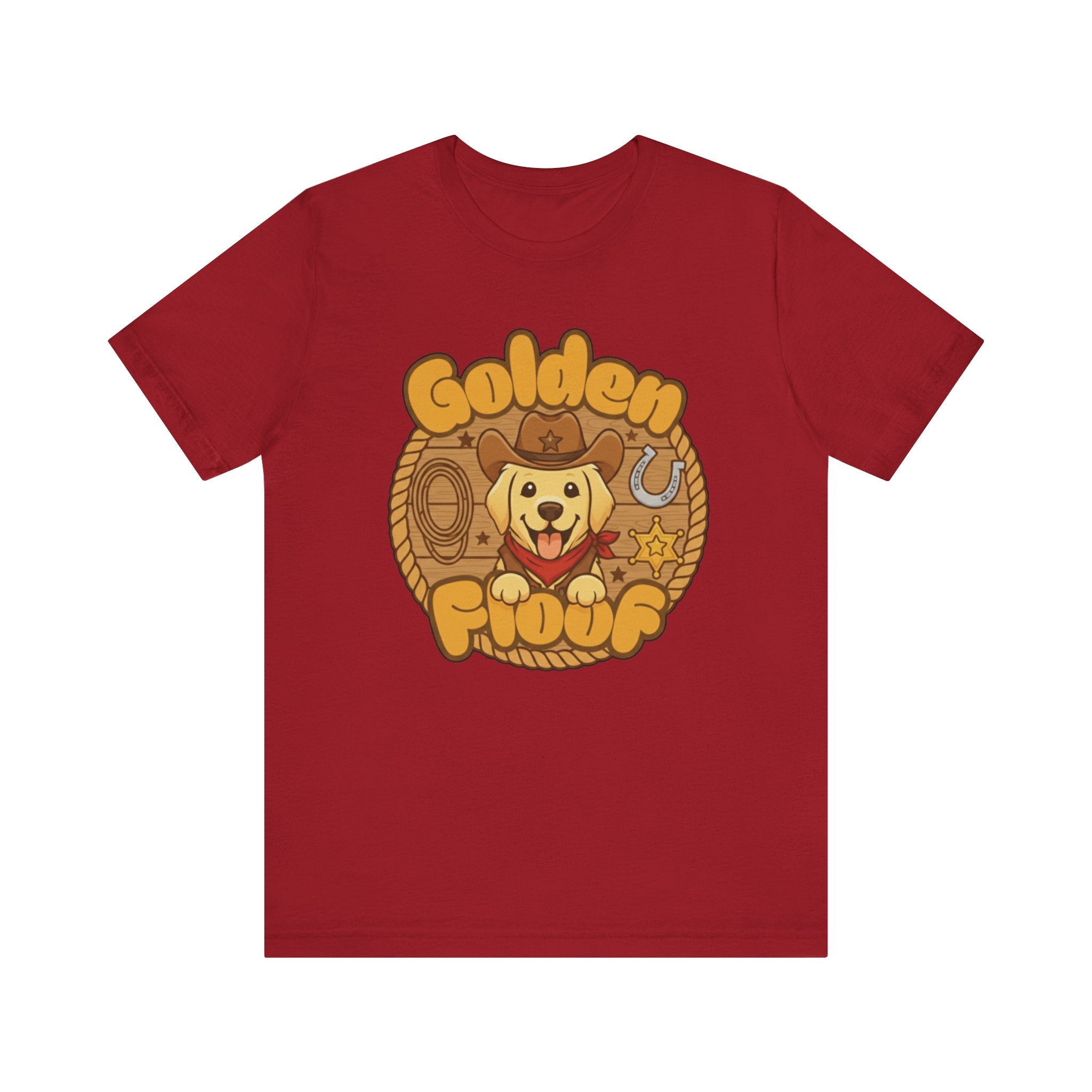 Golden Floof Cowboy Pup Unisex T-Shirt – Western Dog Lover Graphic Shirt