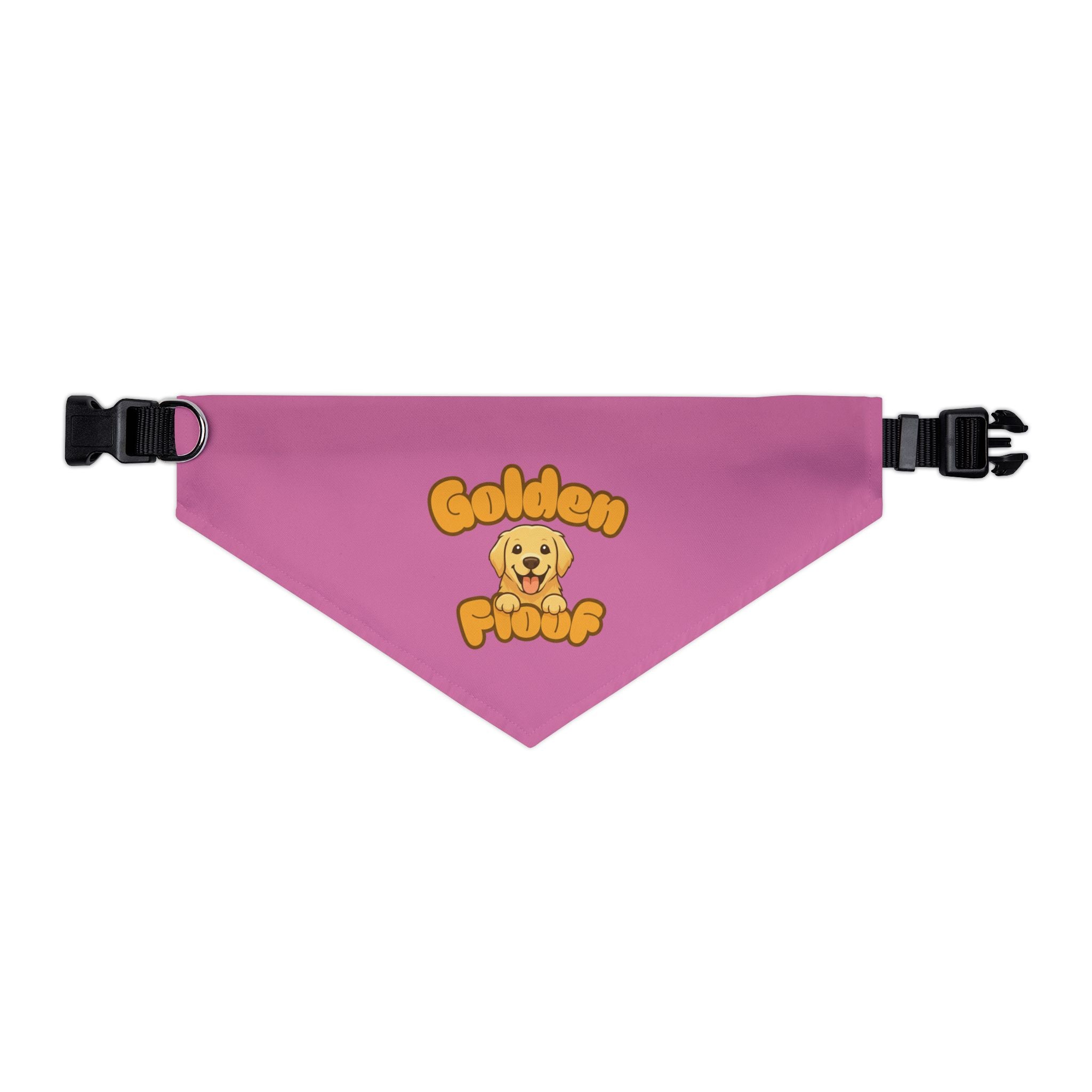 Golden Floof™ Dog Bandana Collar – Adjustable Pet Bandana with Cute Golden Retriever Logo
