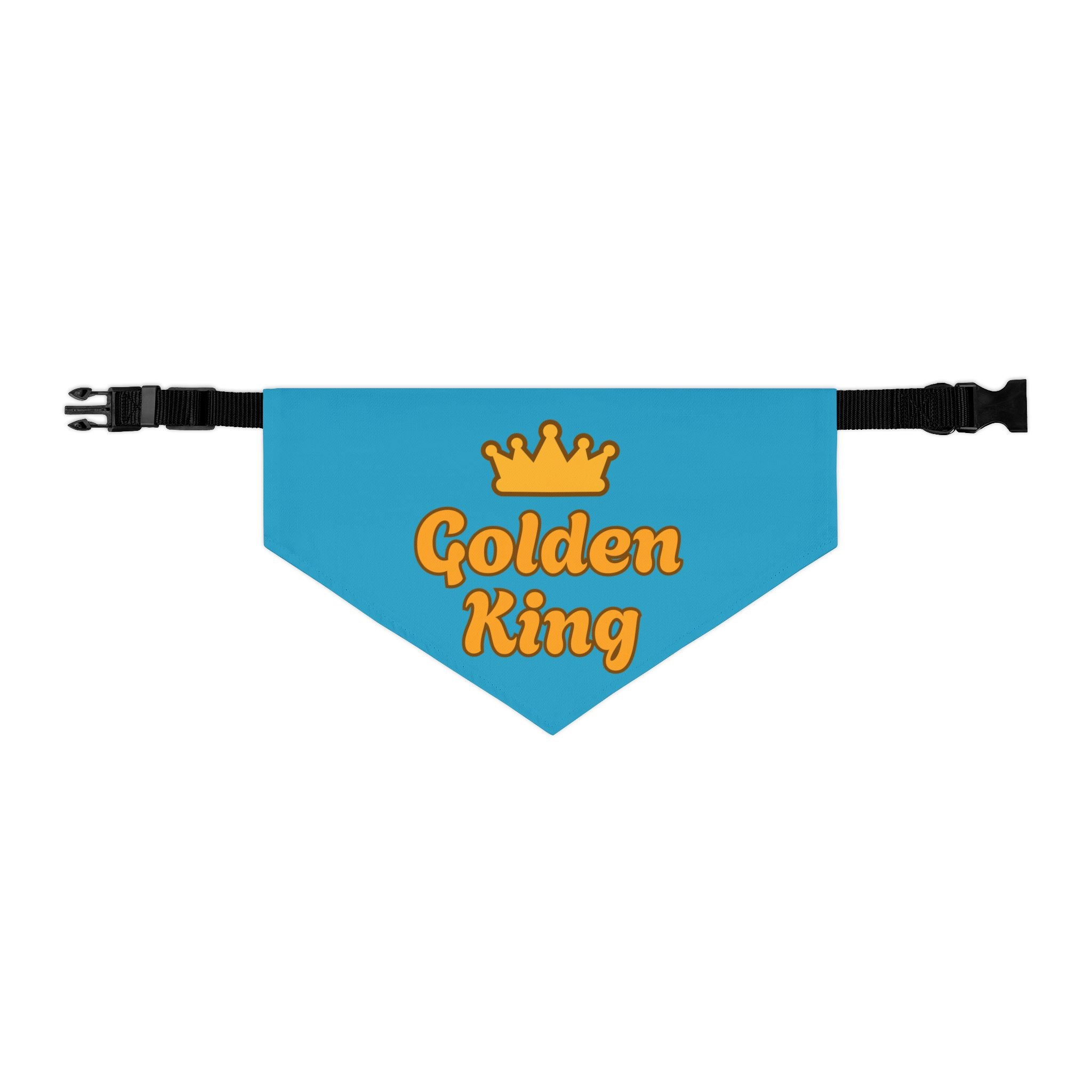 Golden King Adjustable Dog Blue Bandana Collar