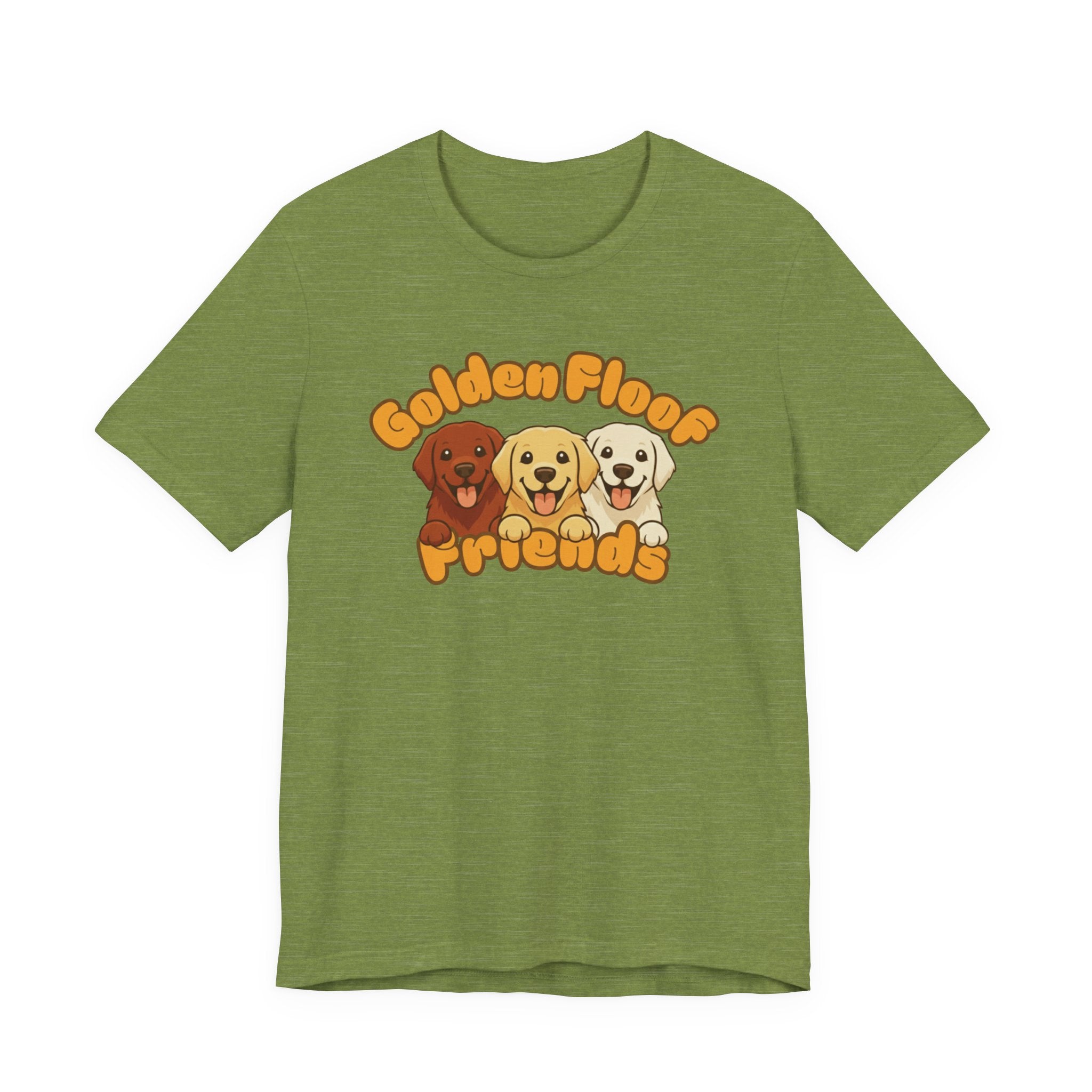 Golden Floof™ Friends T-Shirt – Cute Golden Retriever Trio Tee for Dog Lovers
