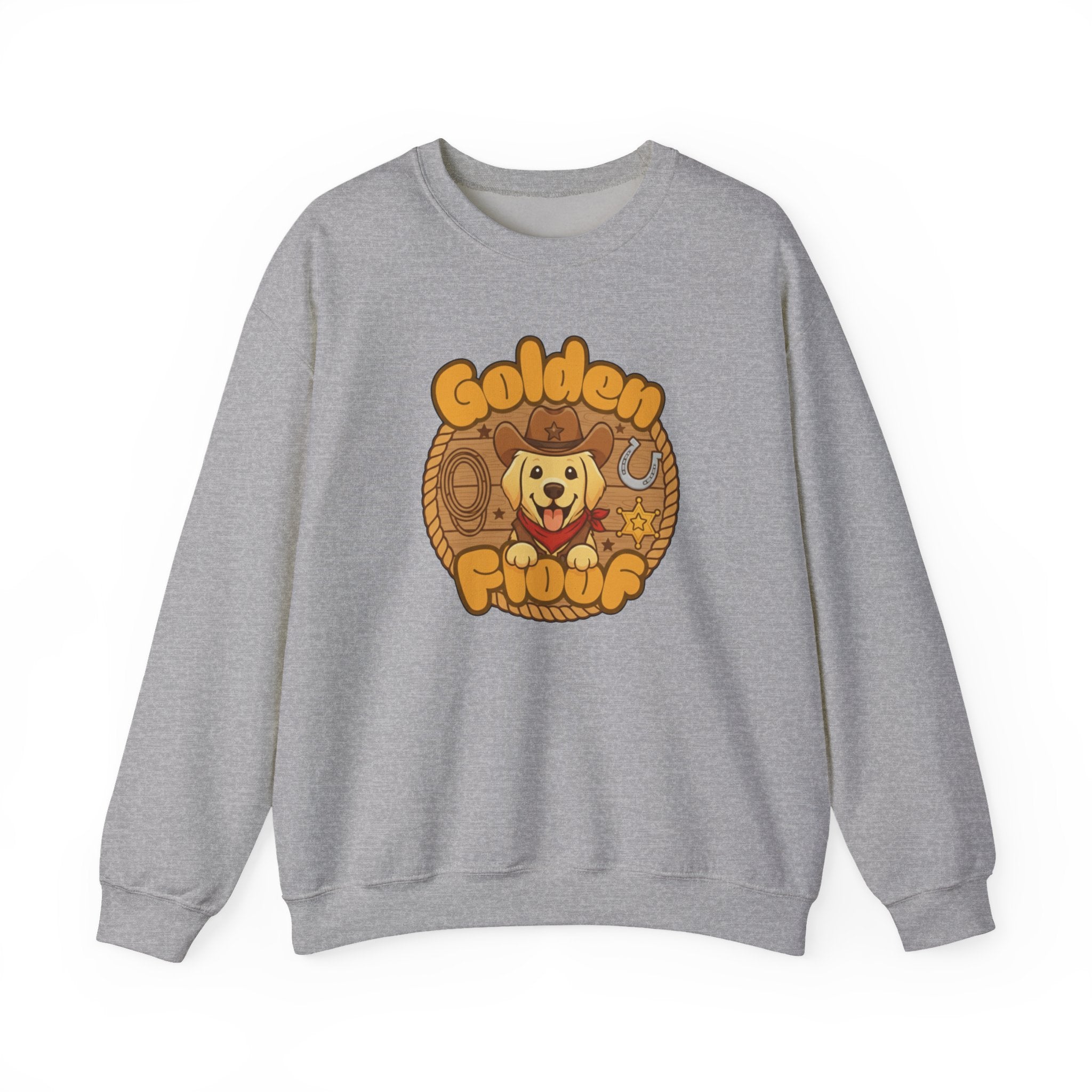 Golden Floof Cowboy Golden Retriever Crewneck Sweatshirt