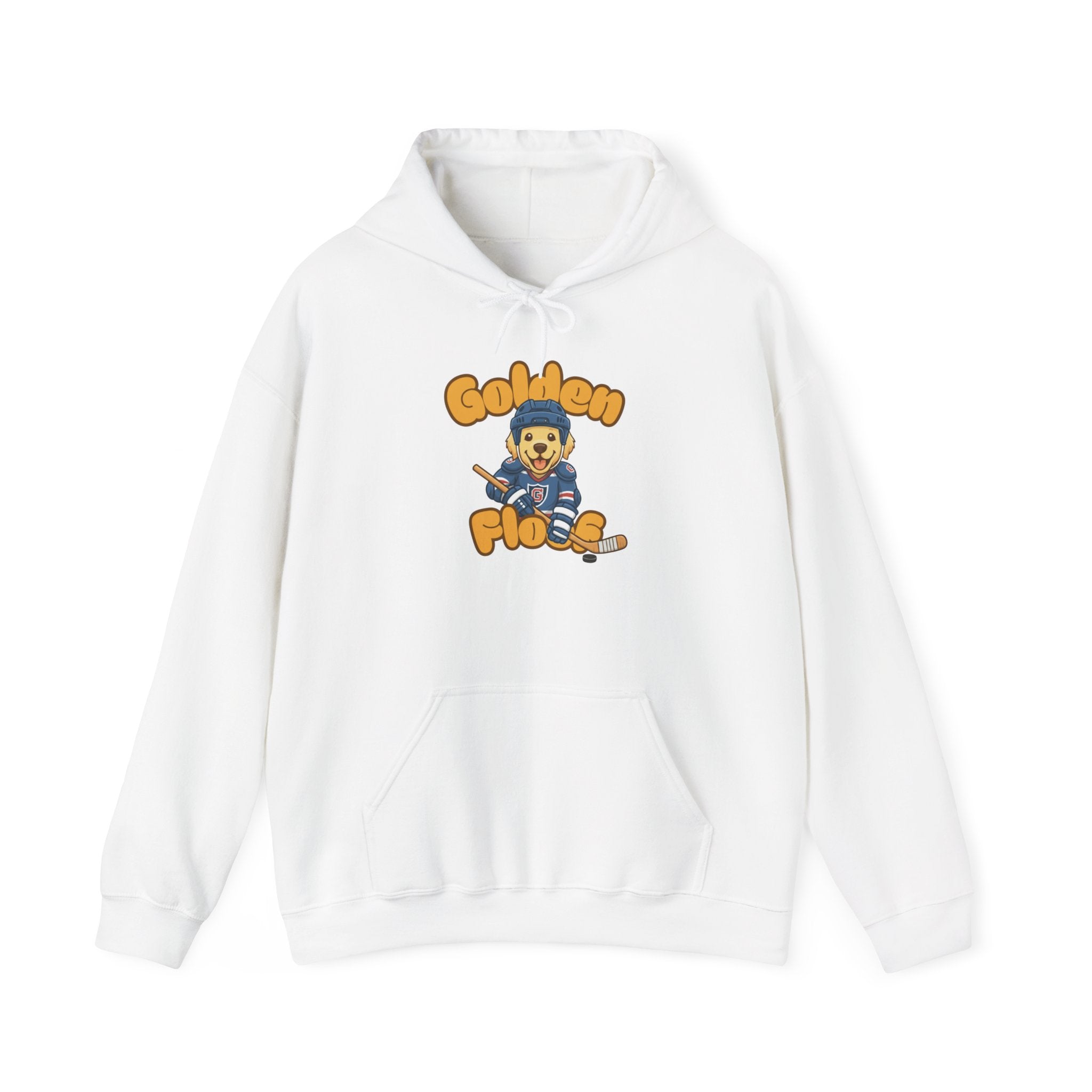 Golden Floof Hockey Pup Unisex Hoodie – Cozy Sports-Inspired Sweatshirt for Dog Lovers