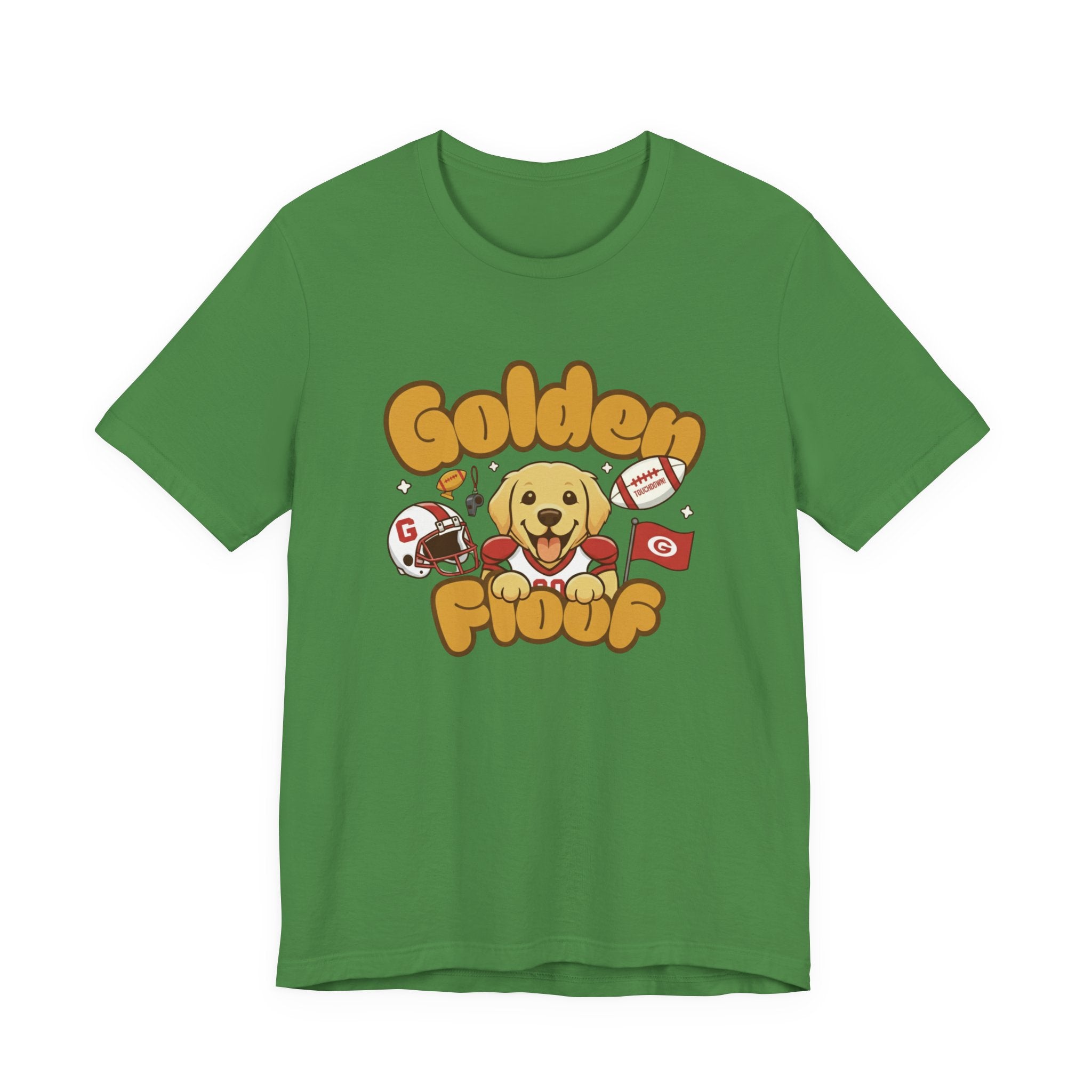 Golden Floof™ Football T-Shirt – Game Day Golden Retriever Tee for Dog Lovers
