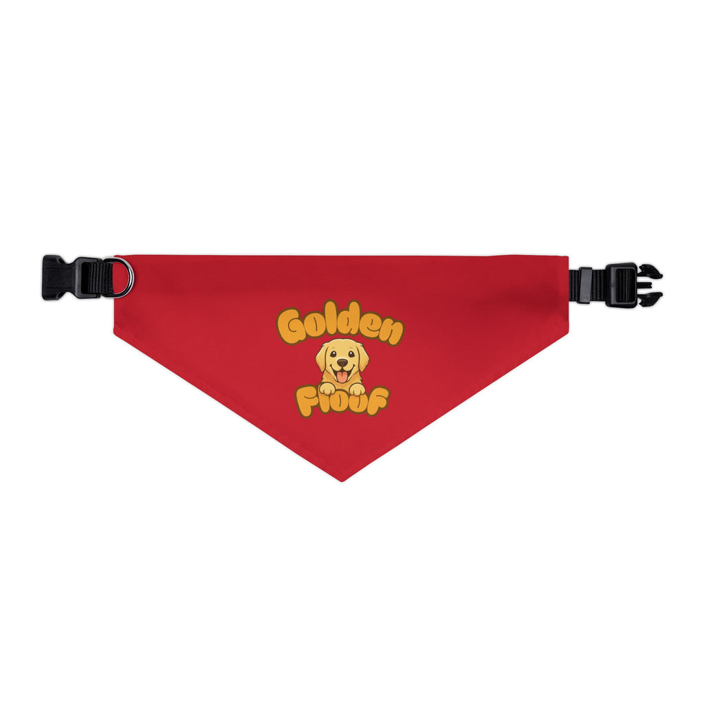 Golden Floof™ Dog Bandana Collar – Adjustable Pet Bandana with Cute Golden Retriever Logo