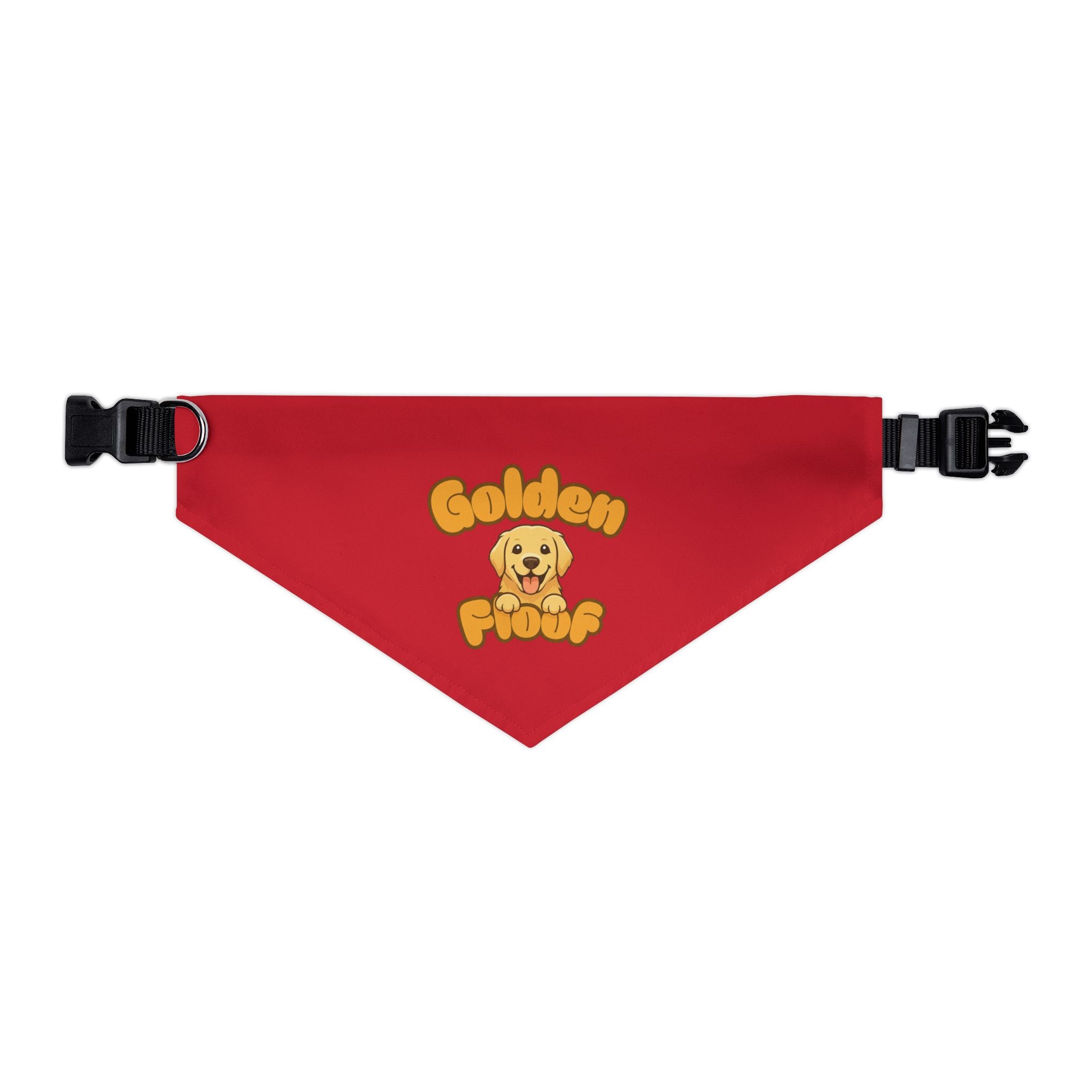 Golden Floof™ Dog Bandana Collar – Adjustable Pet Bandana with Cute Golden Retriever Logo