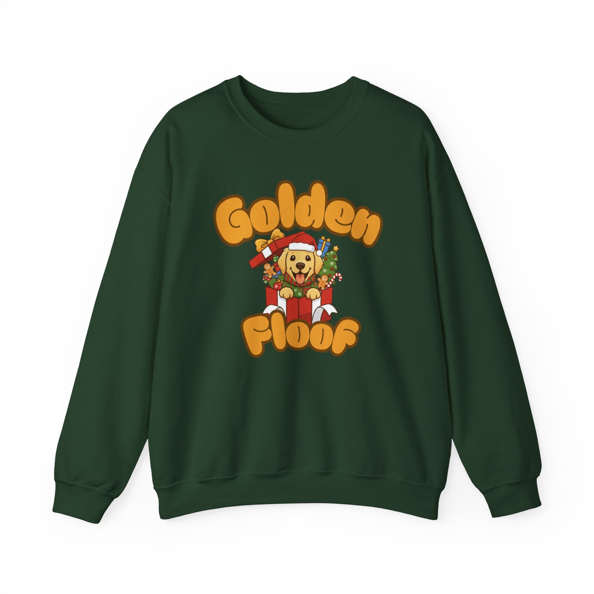 Golden Floof™ Christmas Presents Sweatshirt – Cute Holiday Golden Retriever Crewneck