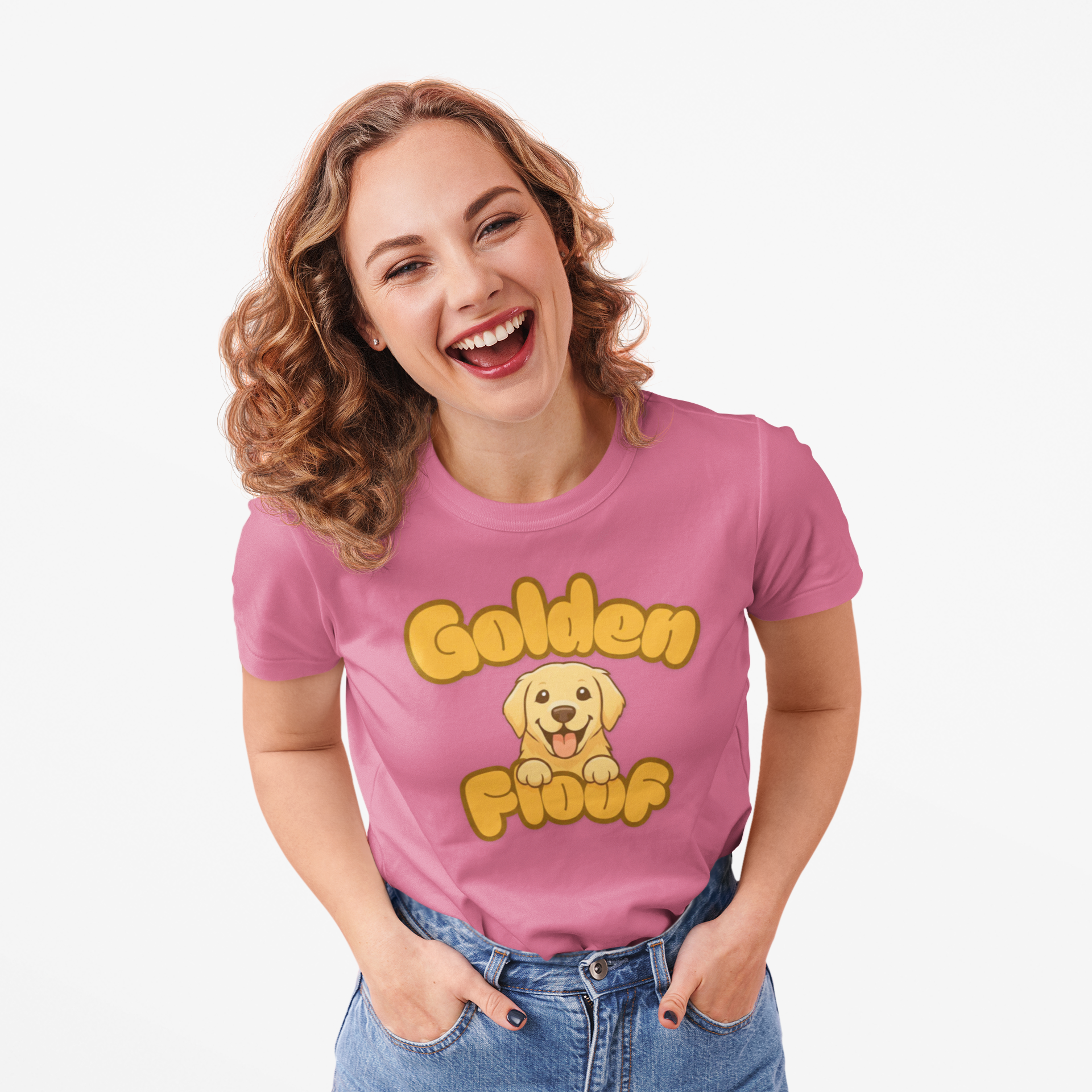 Golden Floof Unisex T-Shirt – Cute Golden Retriever Graphic Tee for Dog Lovers