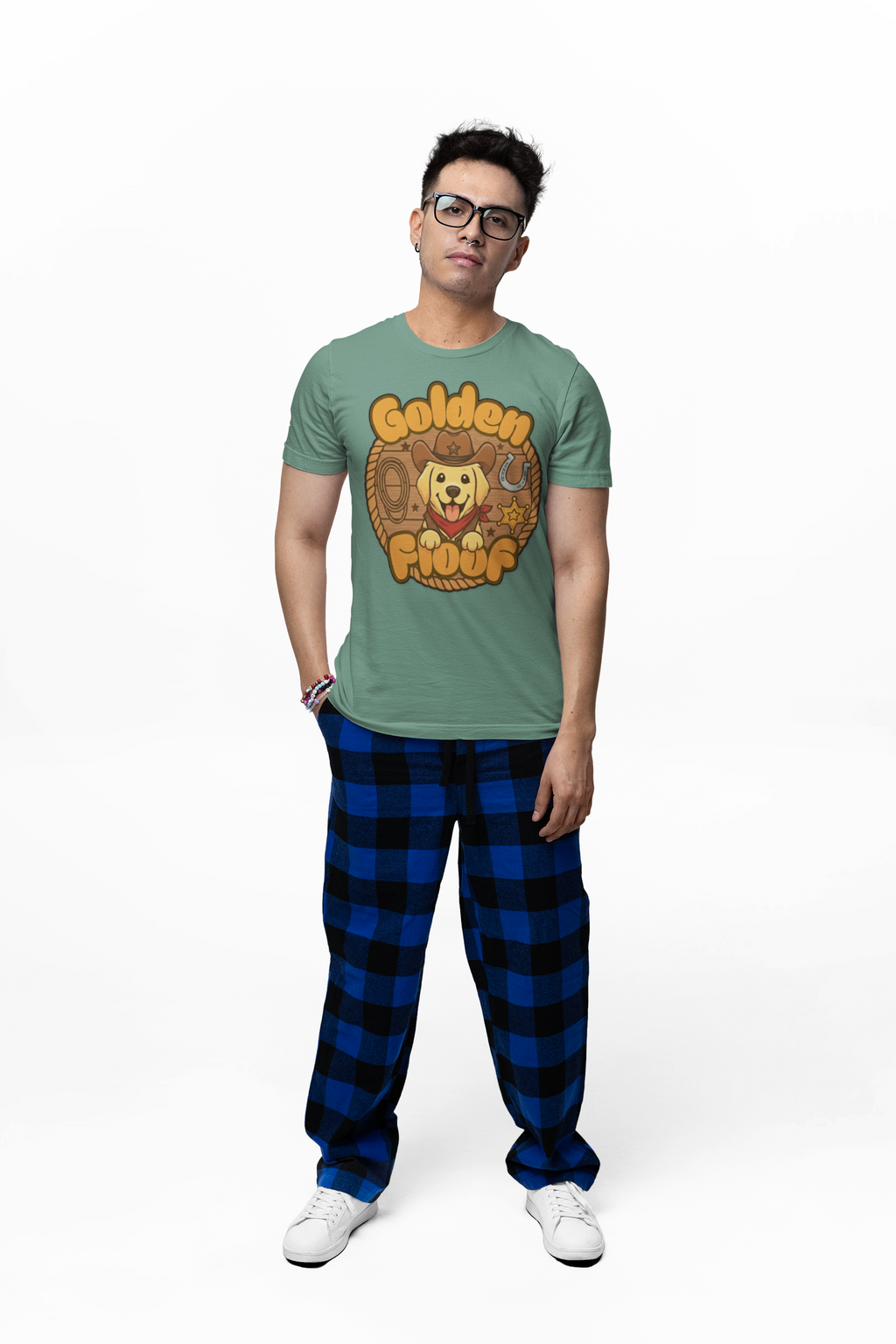 Golden Floof Cowboy Pup Unisex T-Shirt – Western Dog Lover Graphic Shirt