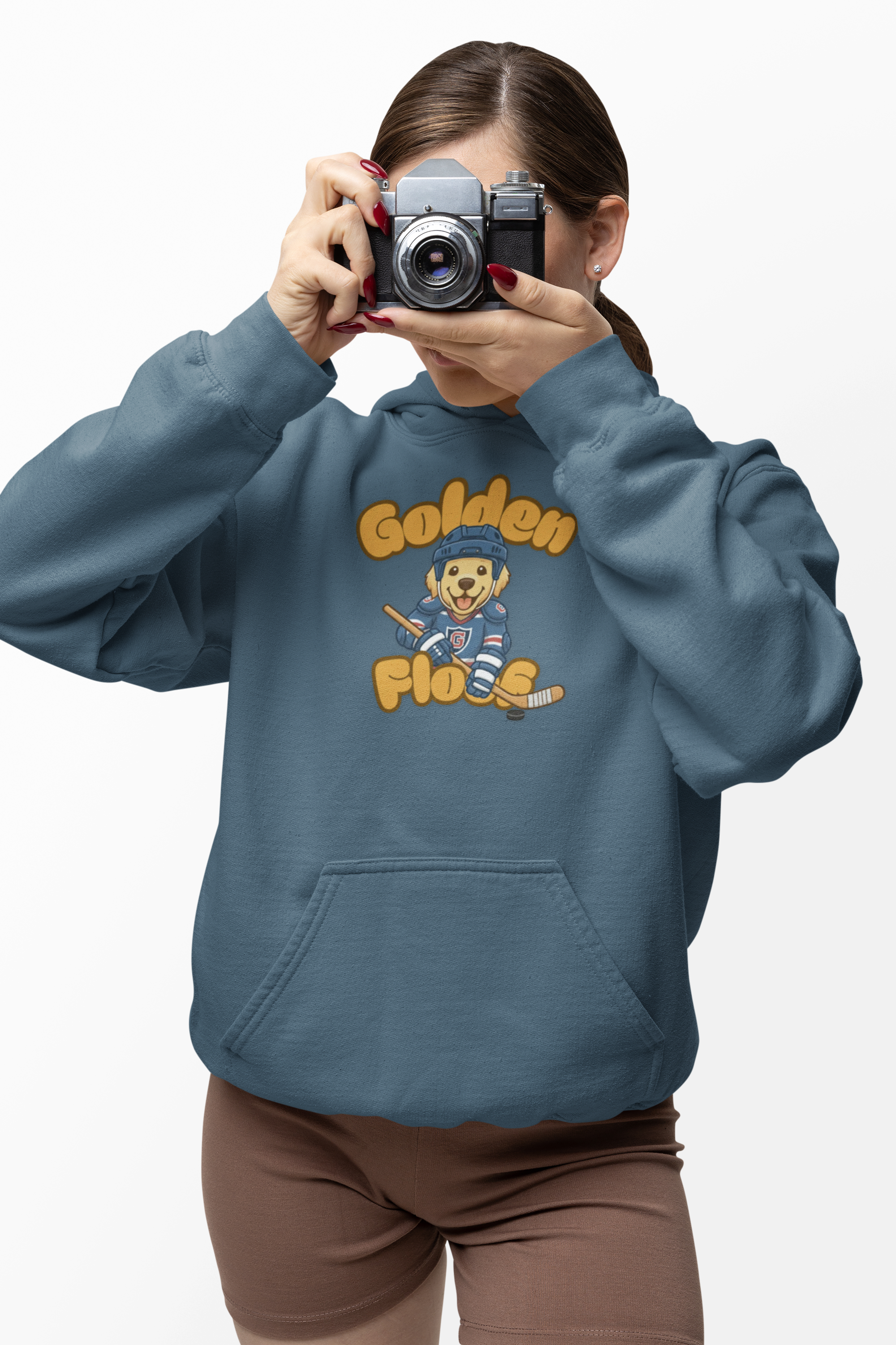 Golden Floof Hockey Pup Unisex Hoodie – Cozy Sports-Inspired Sweatshirt for Dog Lovers