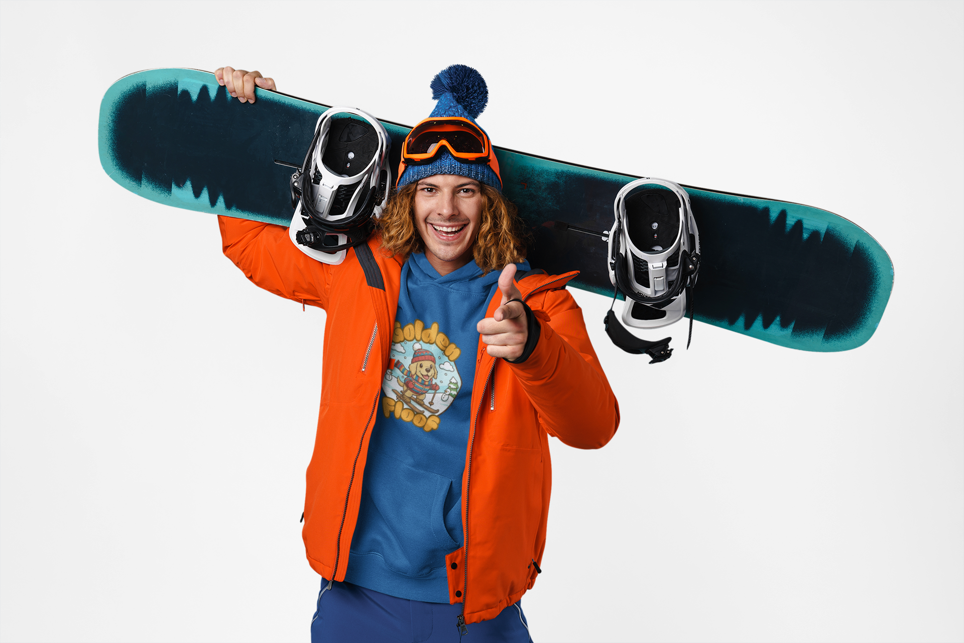 Golden Floof™ Skiing Hoodie – Cozy Winter Golden Retriever Ski Sweatshirt for Dog Lovers