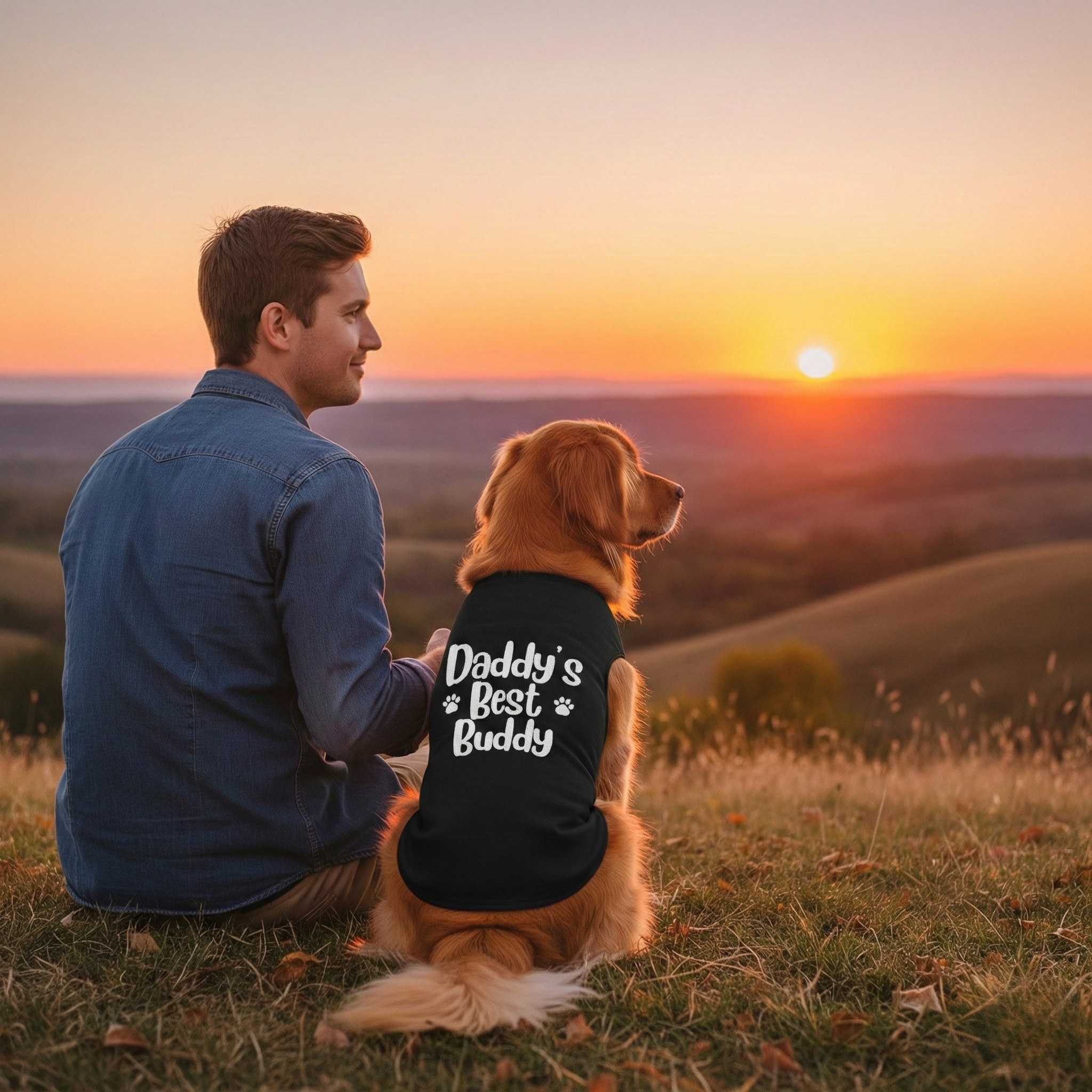 Daddy’s Best Buddy Dog Sweatshirt – Cute Dog Black Hoodie Shirt, Cozy Pet Pullover