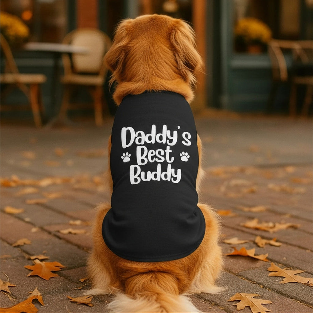 Daddy’s Best Buddy Dog Sweatshirt – Cute Dog Black Hoodie Shirt, Cozy Pet Pullover