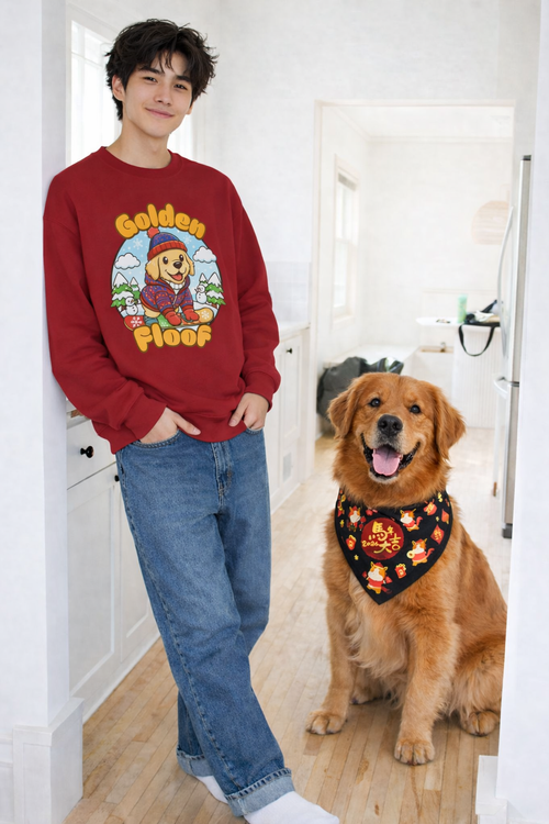 2026 Year of the Horse Dog Bandana Collar – Lunar New Year Festival Black Pet Scarf