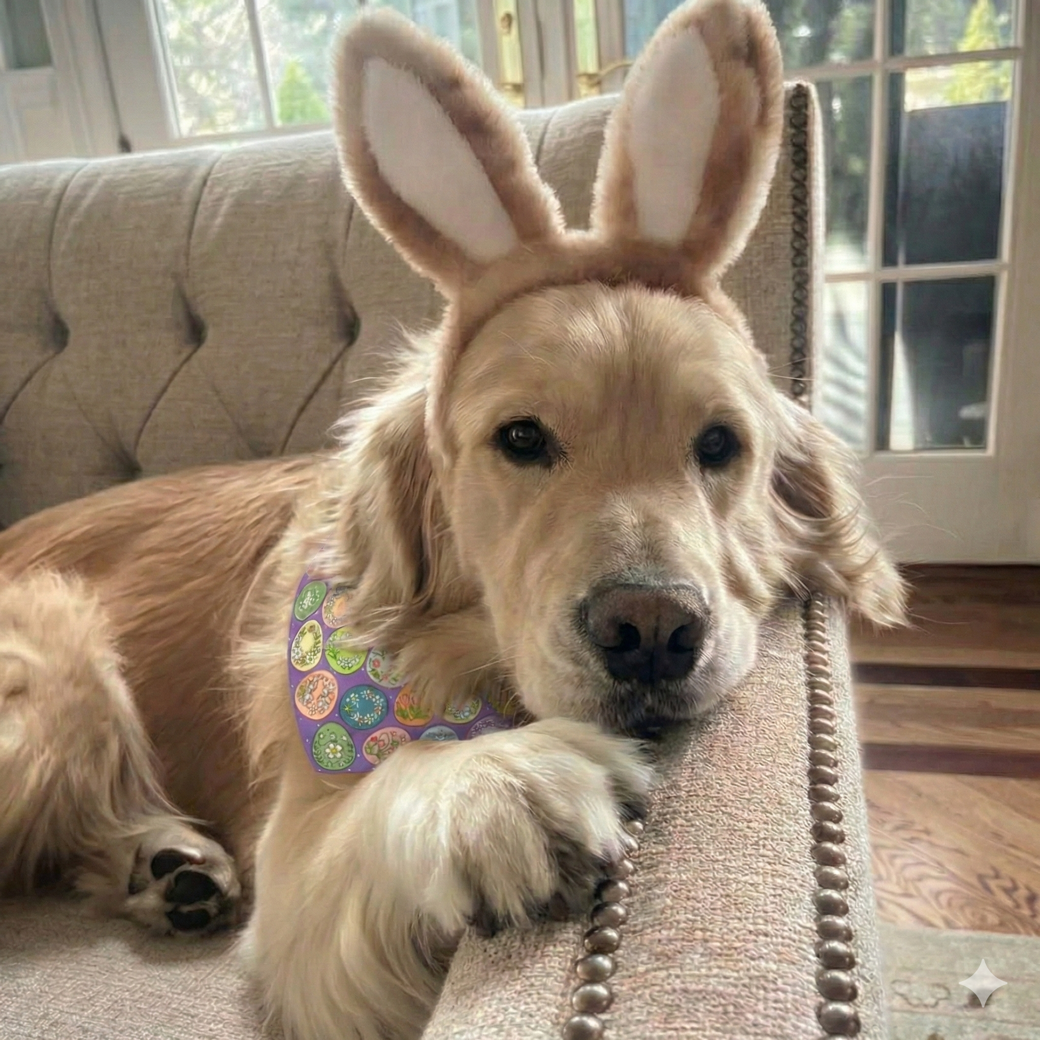 Floral Easter Egg Hunt Spring Dog Bandana