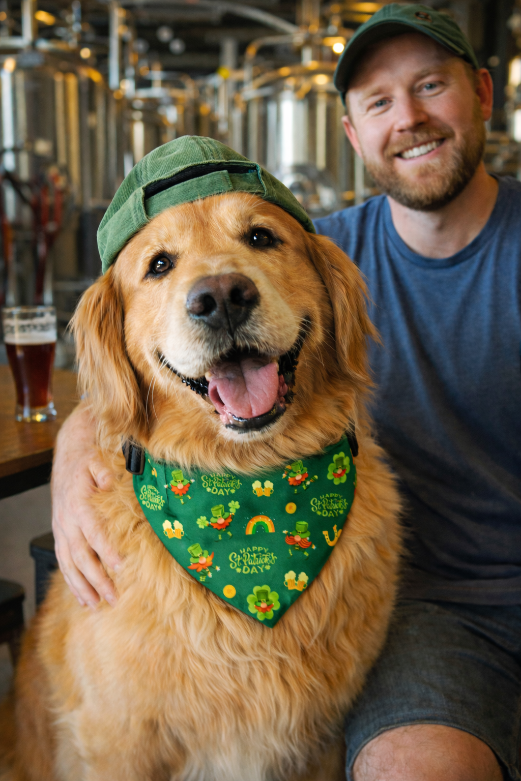 Dancing Leprechaun St. Patrick’s Day Green Dog Bandana