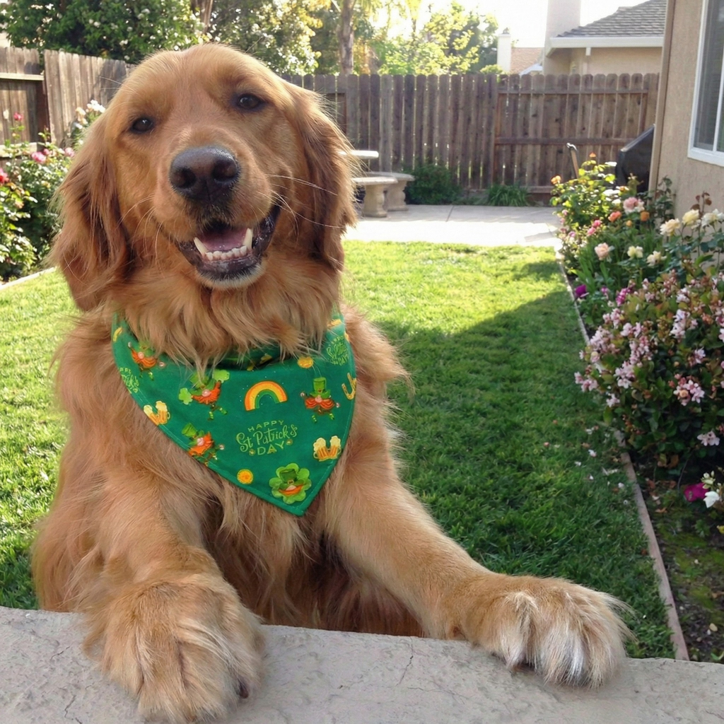Dancing Leprechaun St. Patrick’s Day Green Dog Bandana