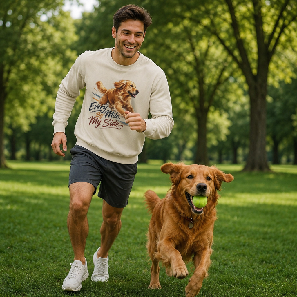 Every Mile By My Side Golden Retriever Sweatshirt