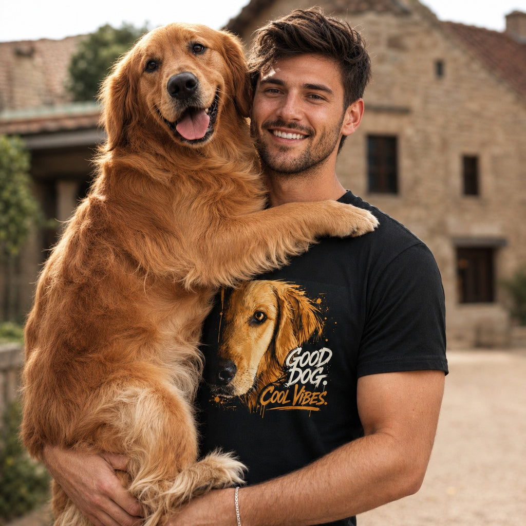 Good Dog Cool Vibes Golden Retriever T-Shirt