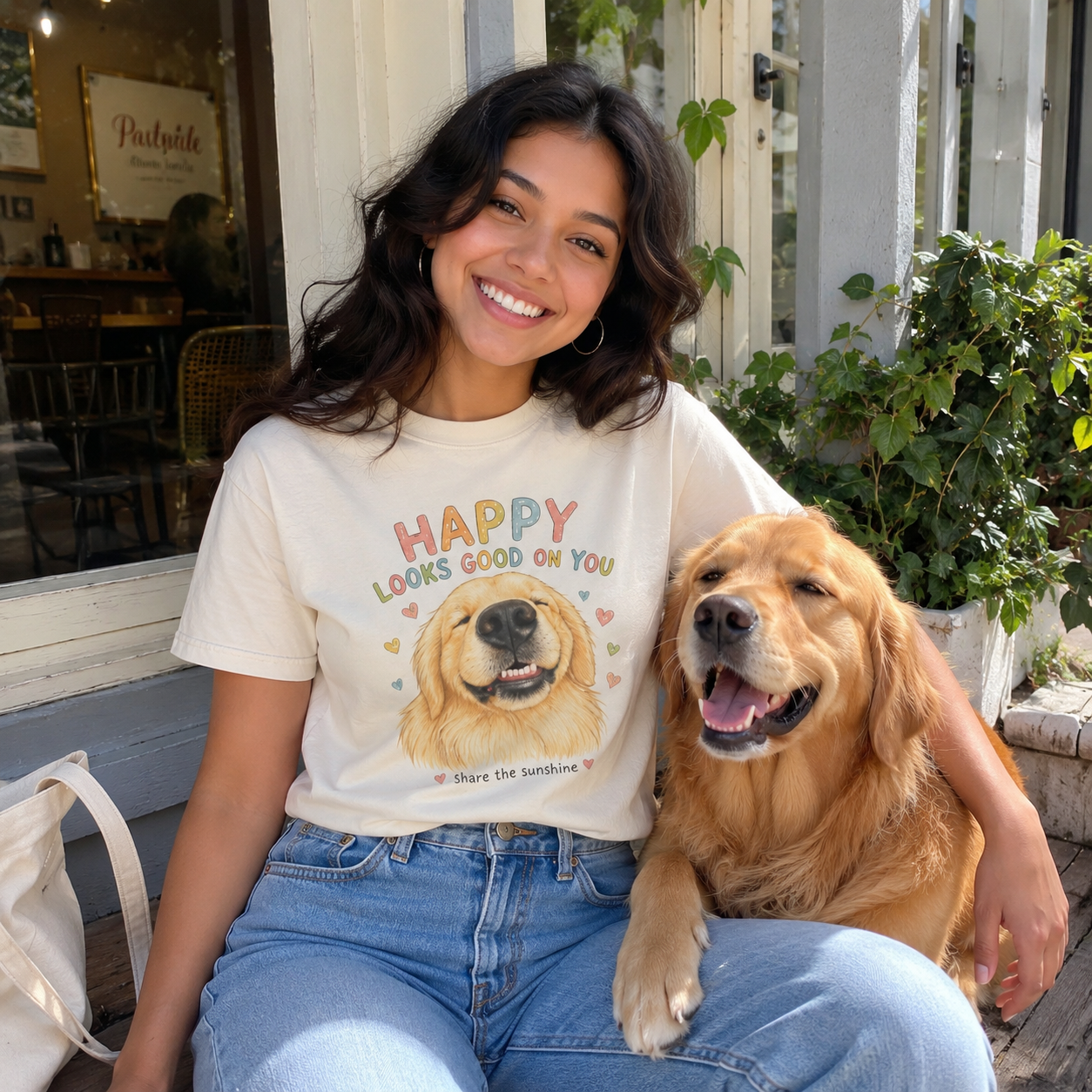 Happy Looks Good On You Golden Retriever T-Shirt