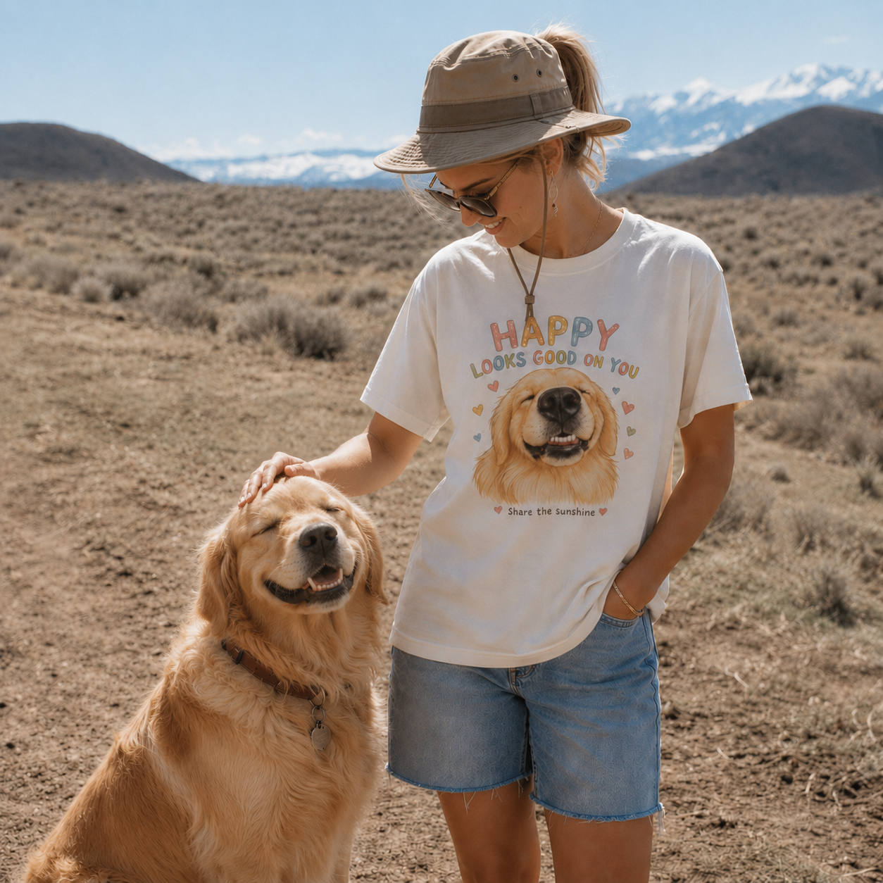 Happy Looks Good On You Golden Retriever T-Shirt