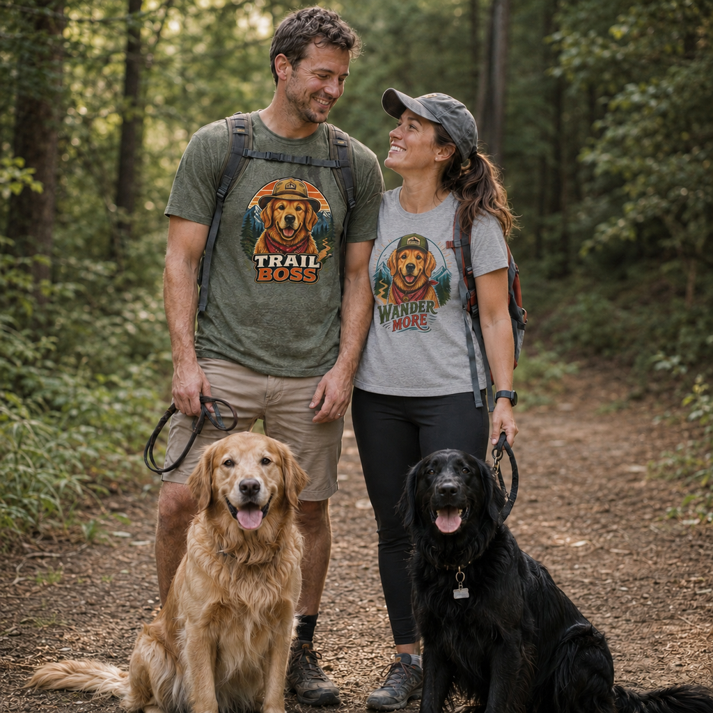 Wander More Golden Retriever T-Shirt