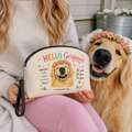 Hello Gorgeous Golden Retriever Makeup Bag