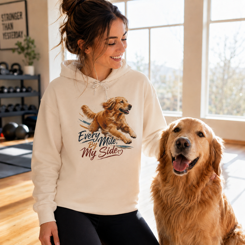Every Mile By My Side Golden Retriever Hoodie