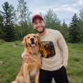 Golden Retriever Sunset Lightweight Hoodie